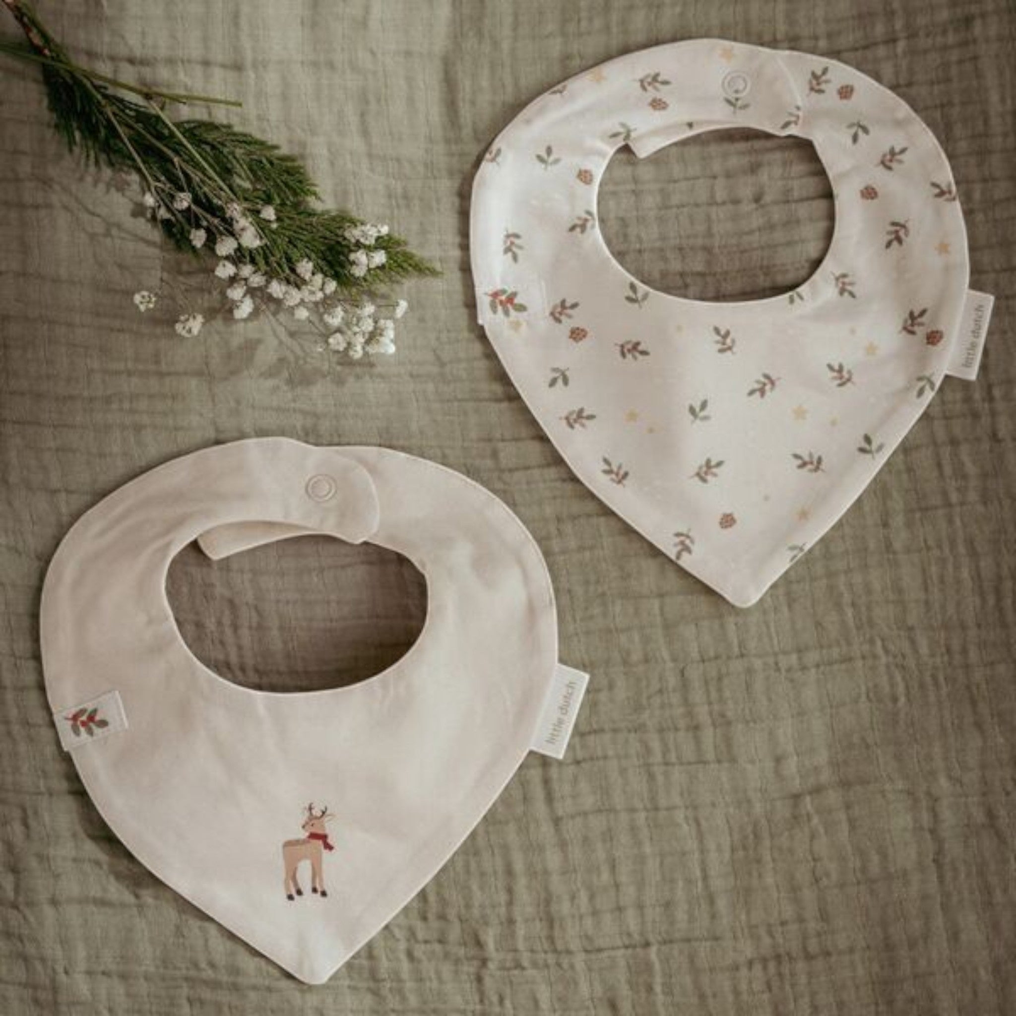 Confezione da 2 bavaglini di Natale  Beige CL25109000