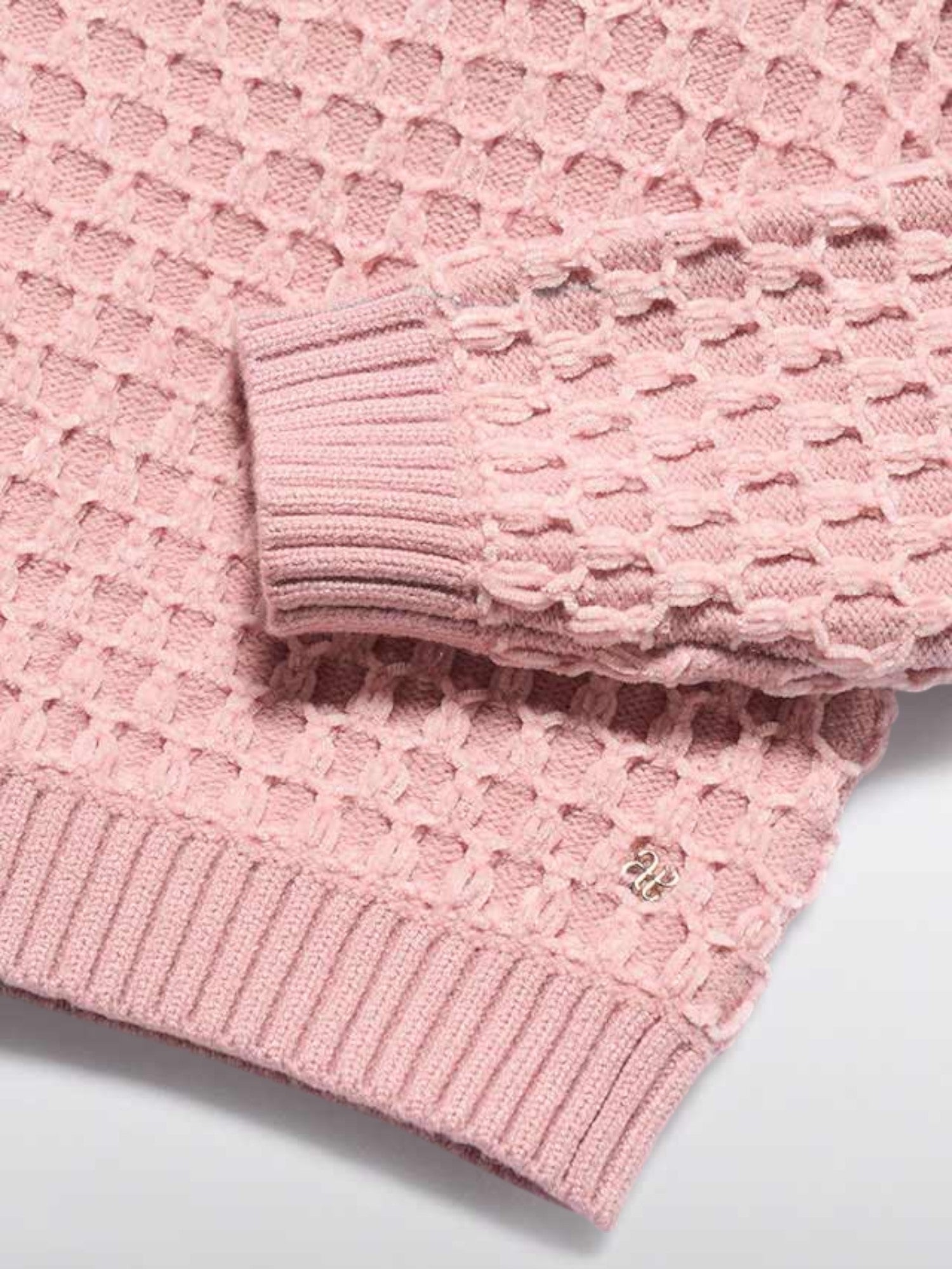 Maglione jacquard ciniglia Bimba Rosa 5828/8 - NANU' BABY