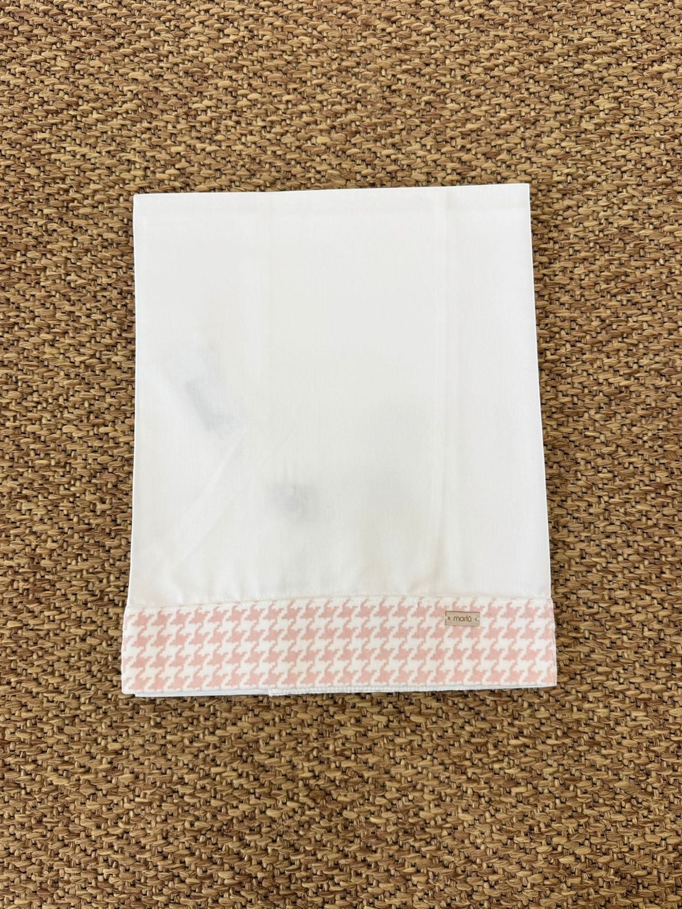 Lenzuolino fantasia Pied de poule rosa Neonata Vaniglia IG73LE/F