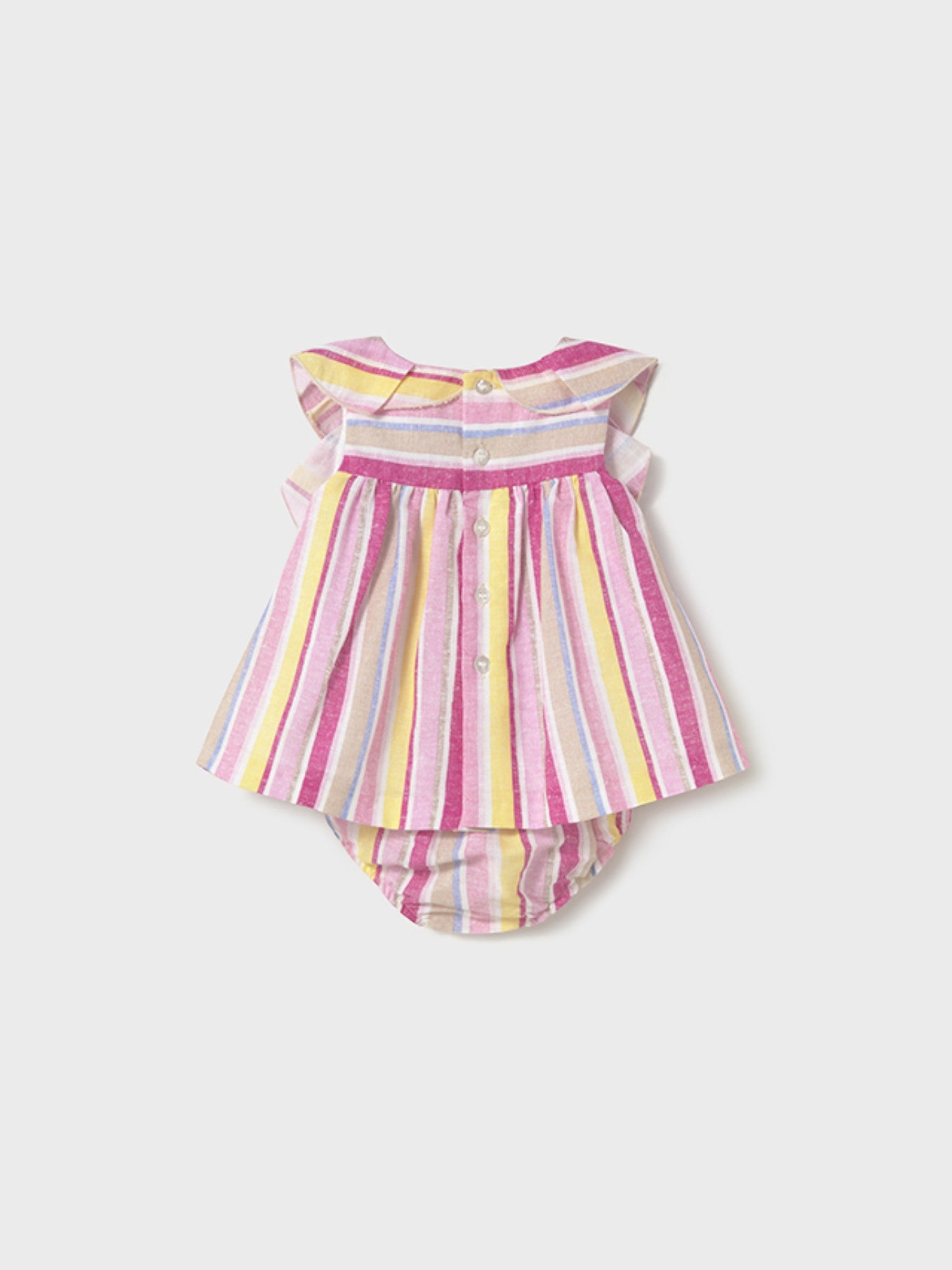 Abito righe lino Bimba ROSA 1855 /R