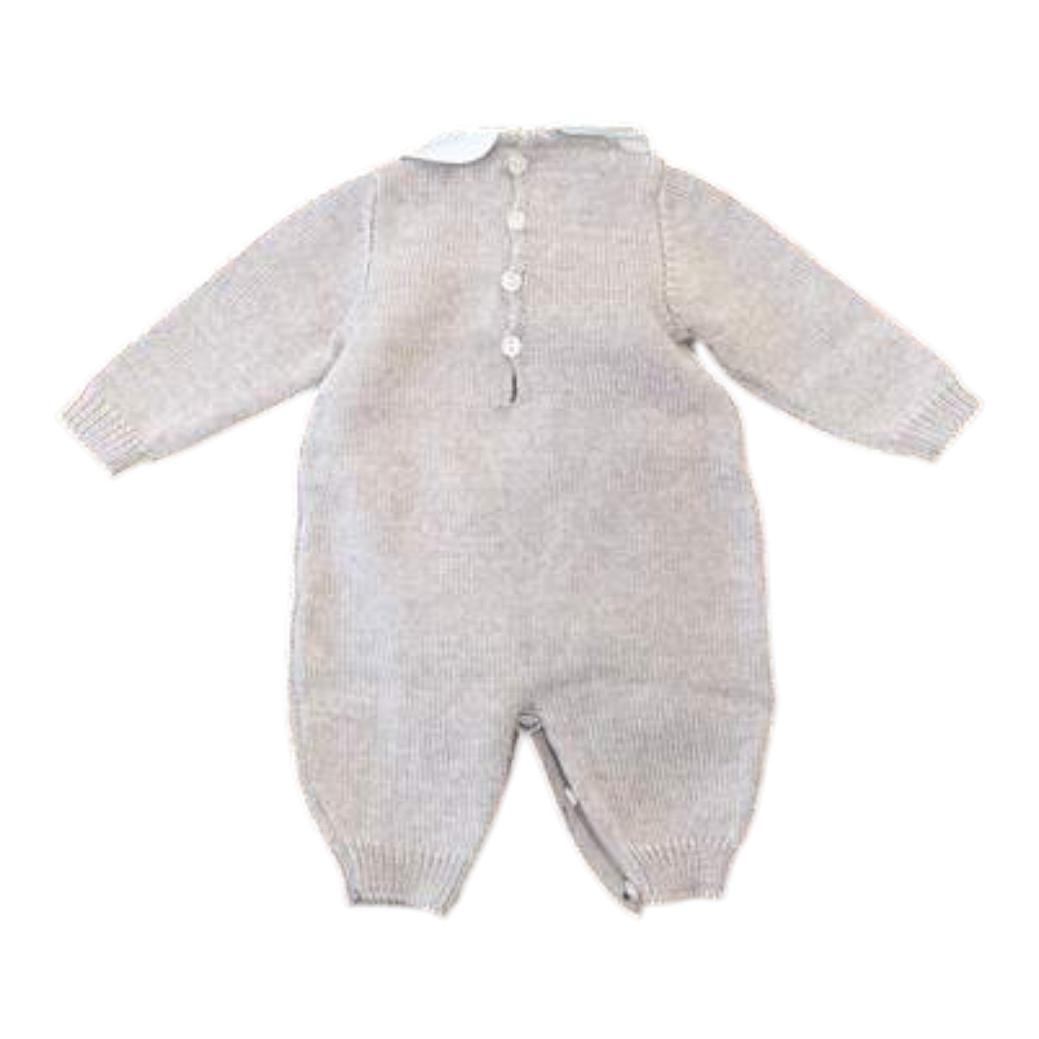 Tutina Neonato Lana Merino Beige - BEBE' DI ALMY T85L