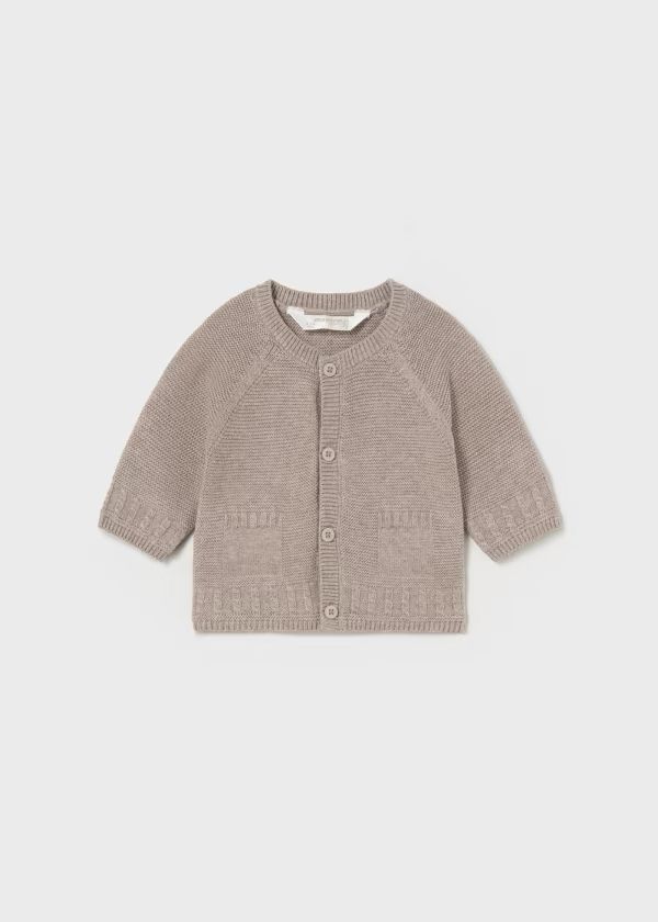 Cardigan basic in caldo cotone Bimbo GRIGIO 2301-G - NANU' BABY