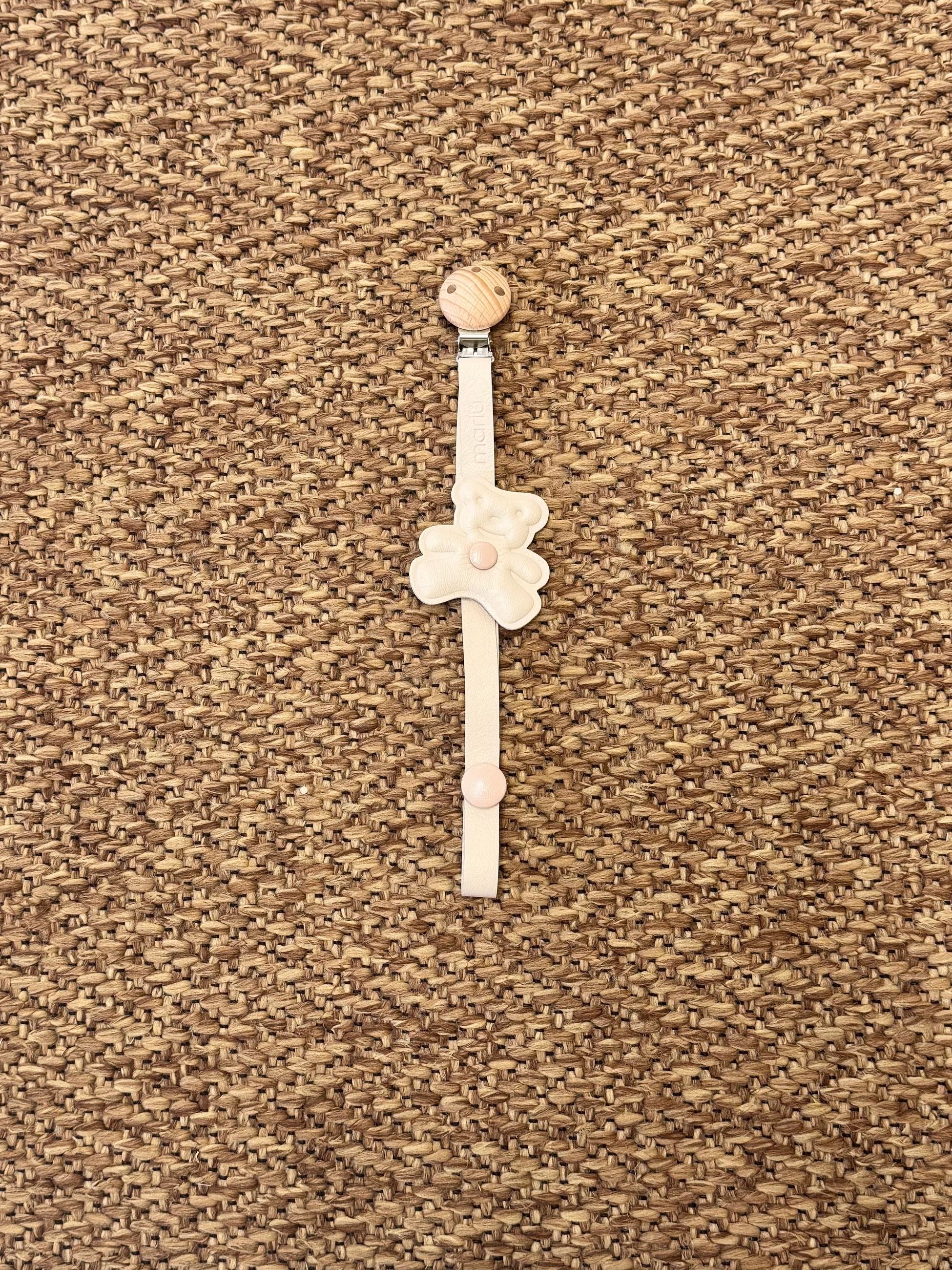 Porta Ciuccio Beige Cacao Cotone - MARLÙ IN910PC/B