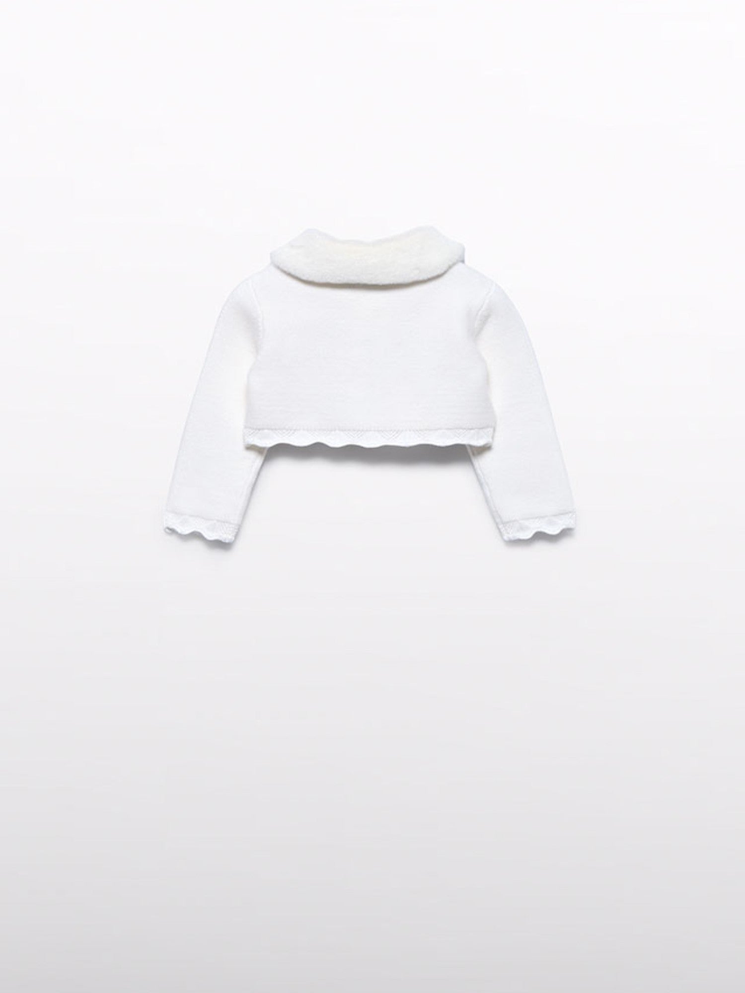 Cardigan tricot colletto pell Bimba PANNA 5817/10 - NANU' BABY