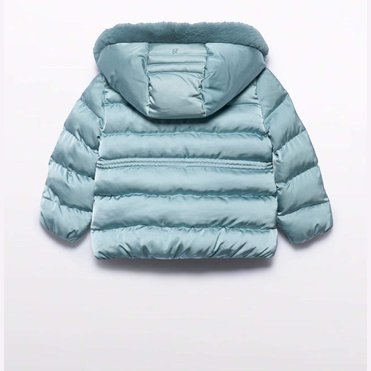 Giubbotto satinato pelo Bimba Verde 5849/16 -  NANU' BABY