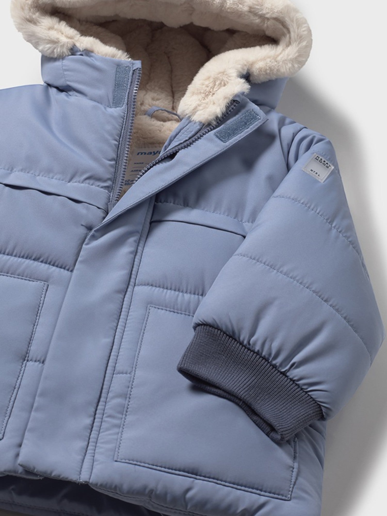 Giaccone orecchie pelo Bimbo AZZURRO 2424/49 - NANU' BABY