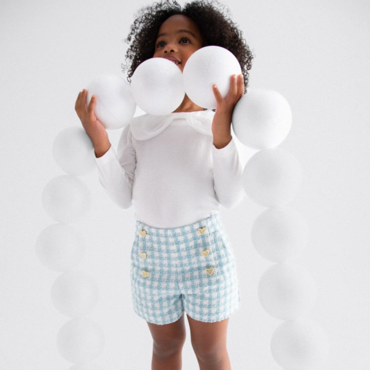 Bermuda quadri lurex Bimba Verde 5719/9 -  NANU' BABY