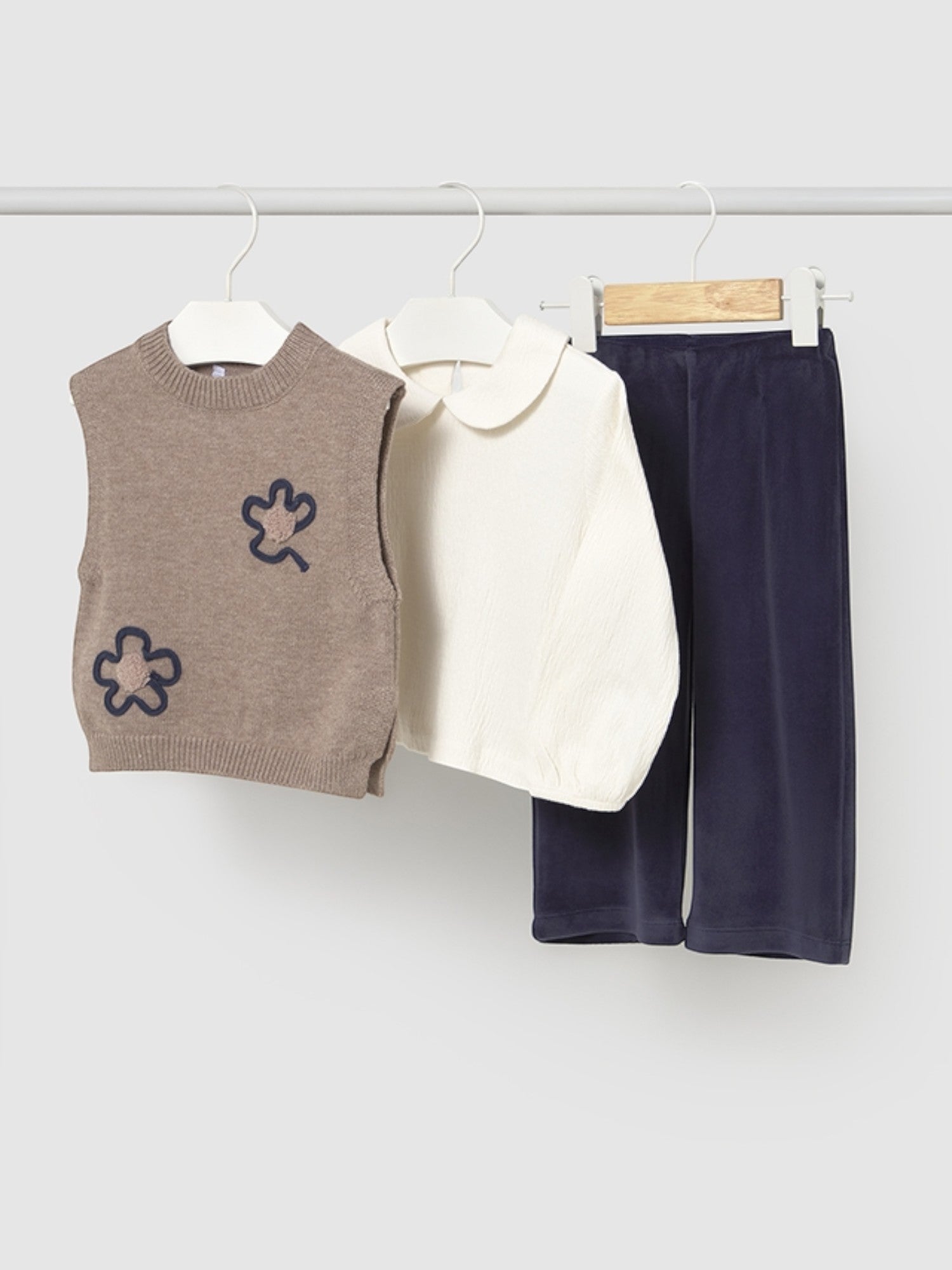 Completo Pantalone gilet tricot Bimba Blu 2596/48 - NANU' BABY