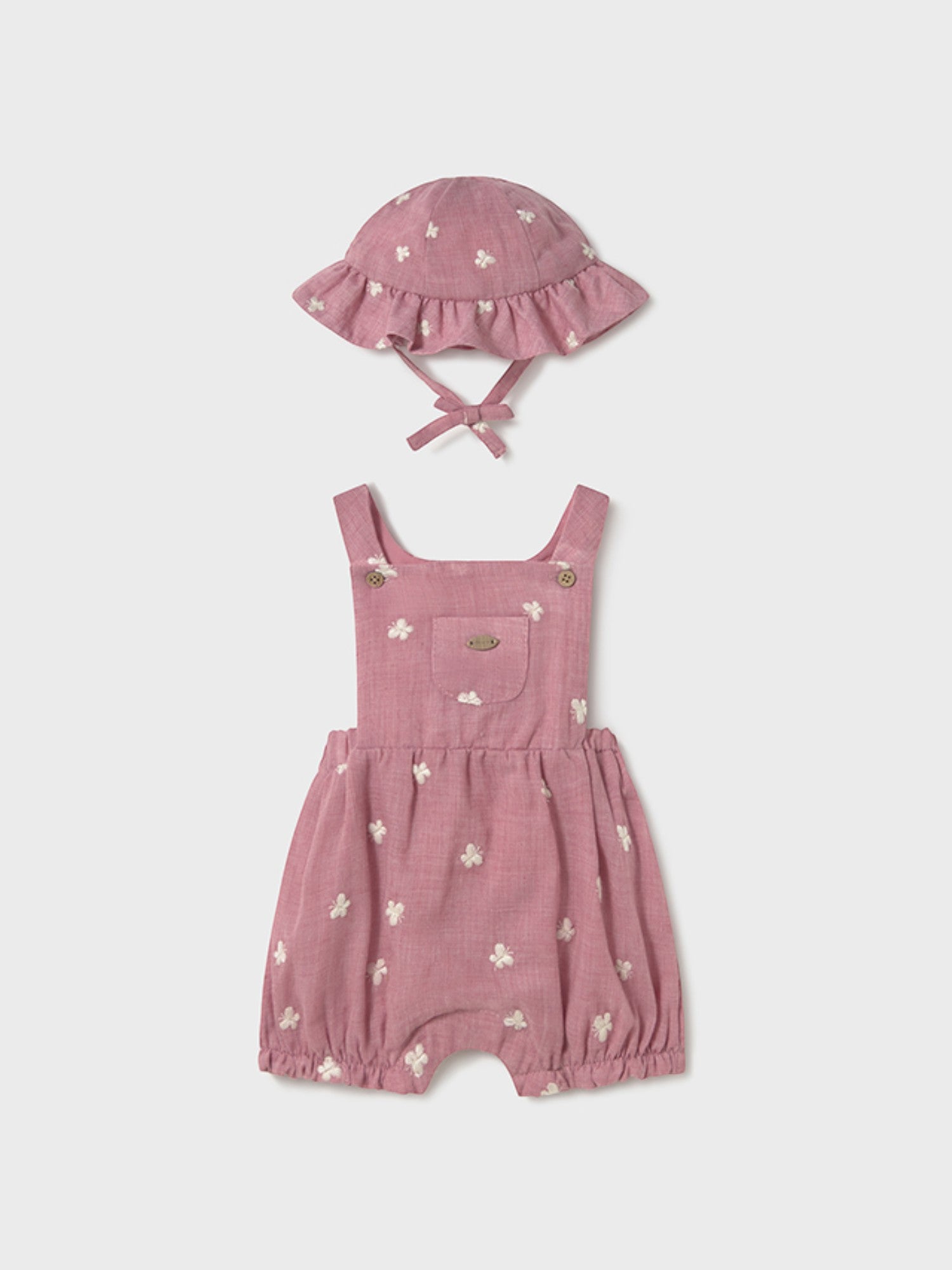 Salopette e cappello Bimba ROSA 1665 /R
