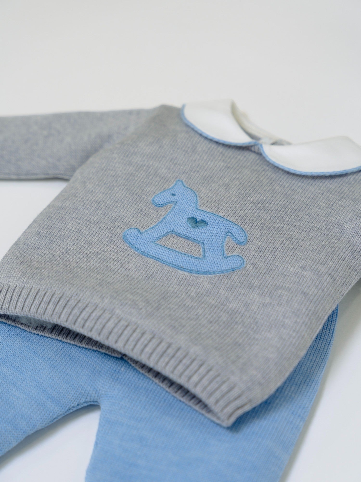 Completo nascita Cavallino a dondolo Neonato Grigio CAVALLINO/522 - NANU' BABY