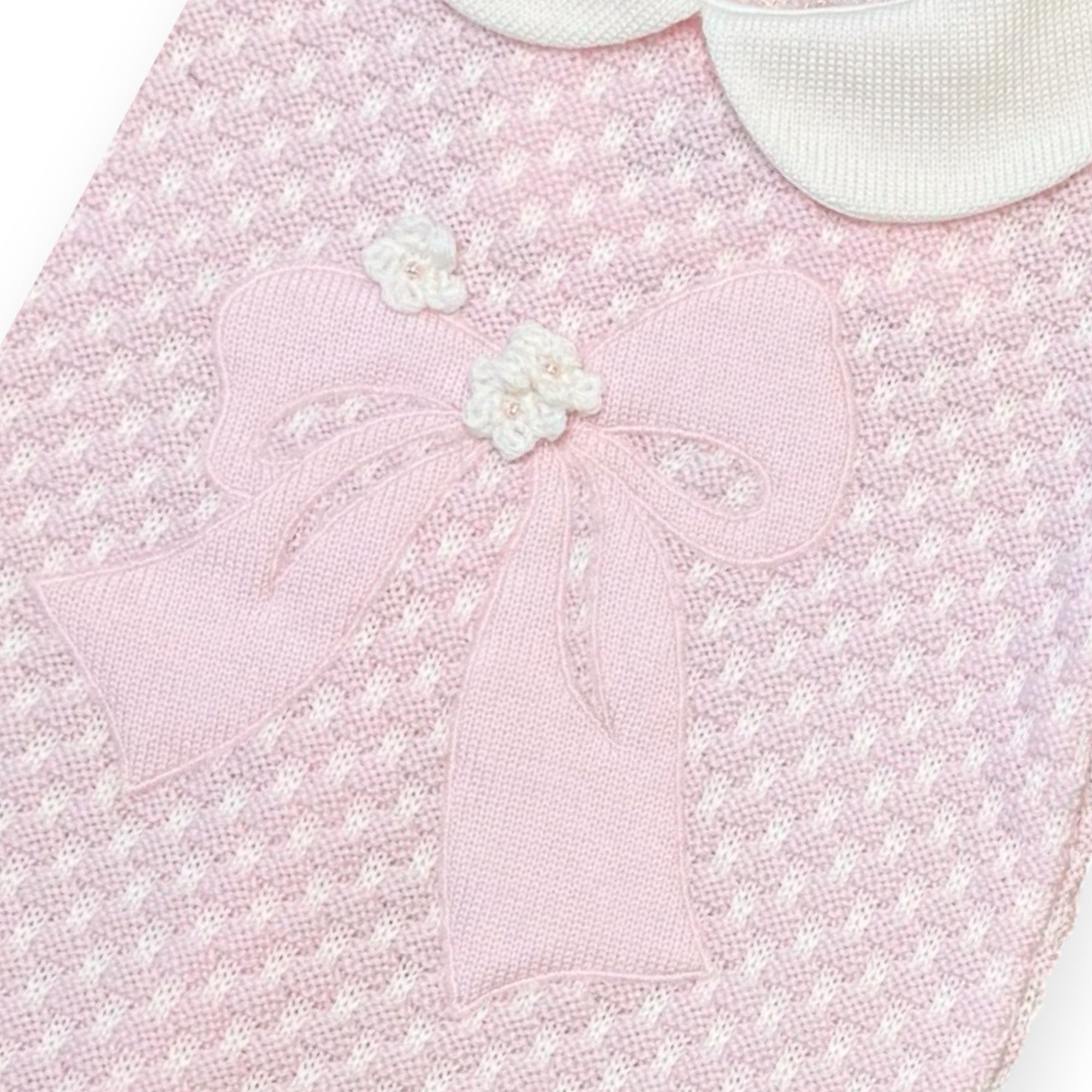 Baby Girl's Newborn Outfit, Pink, 100% Wool, Size 7767