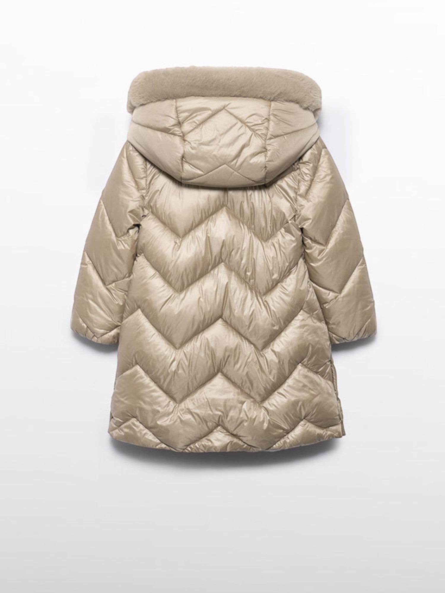 Giaccone lungo trapuntato Bimba Beige 5847/11 - NANU' BABY