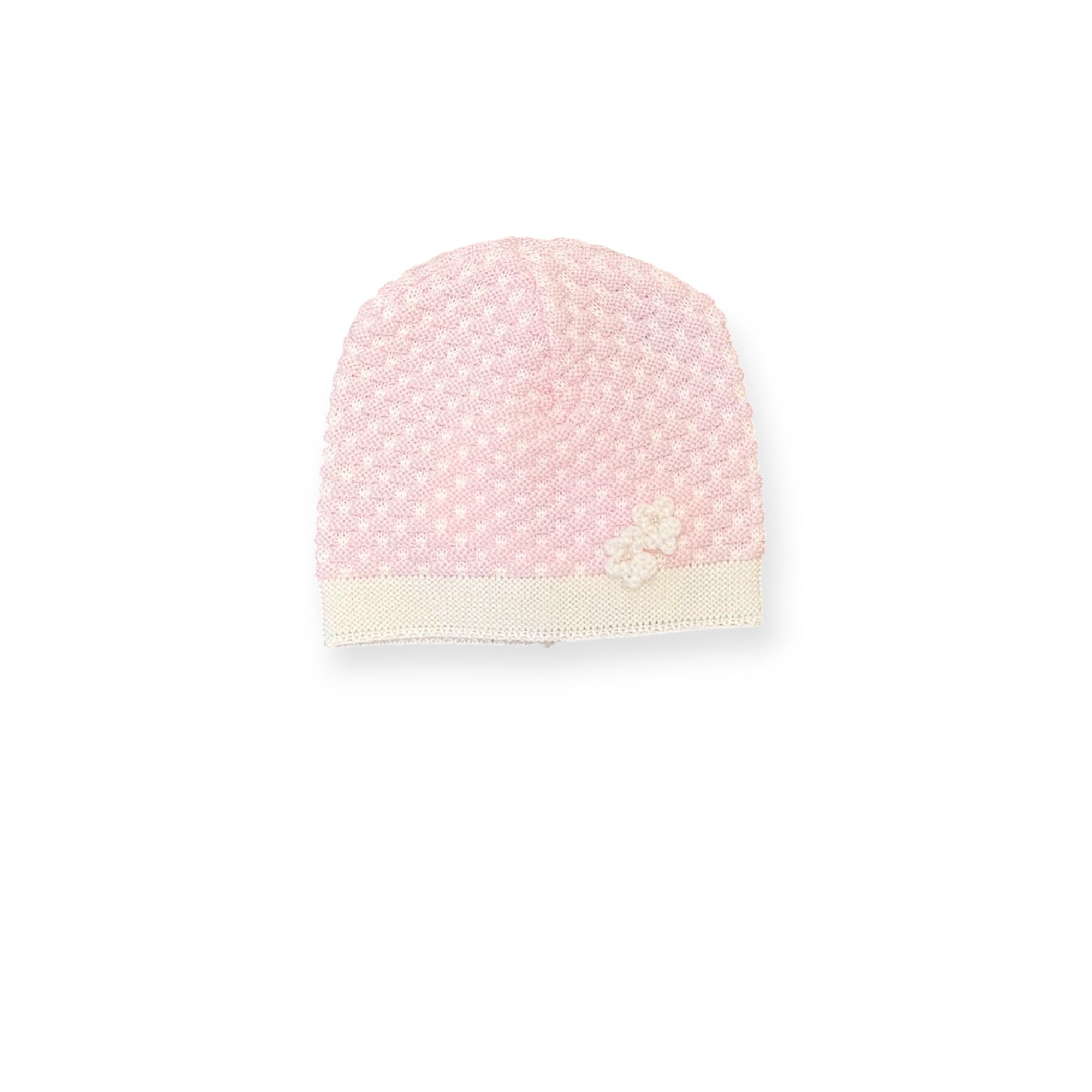 Pink Newborn Hat, Wool, Bow 7770
