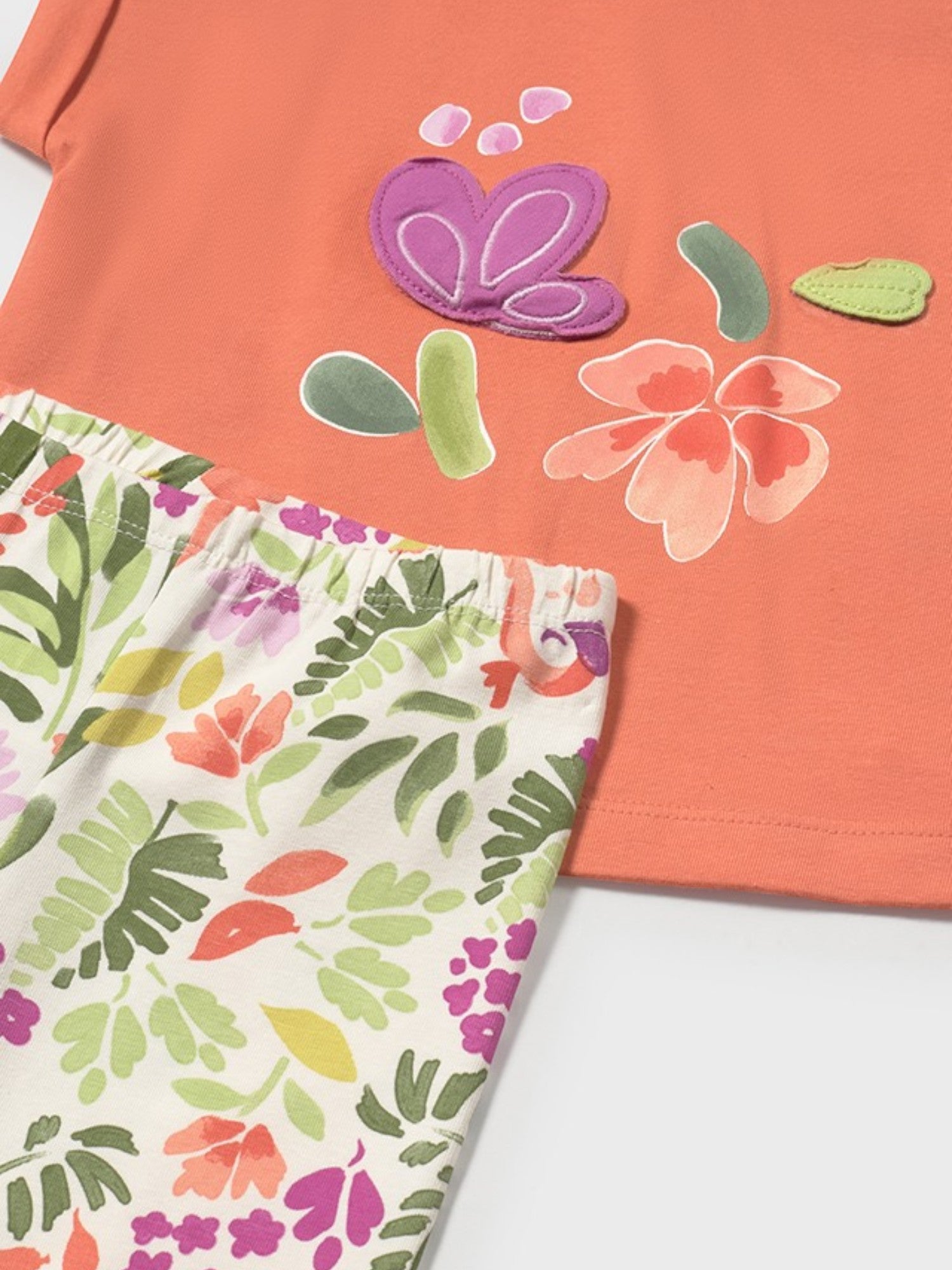 Comp.leggings stampato Bimba ARANCIO 1738/34