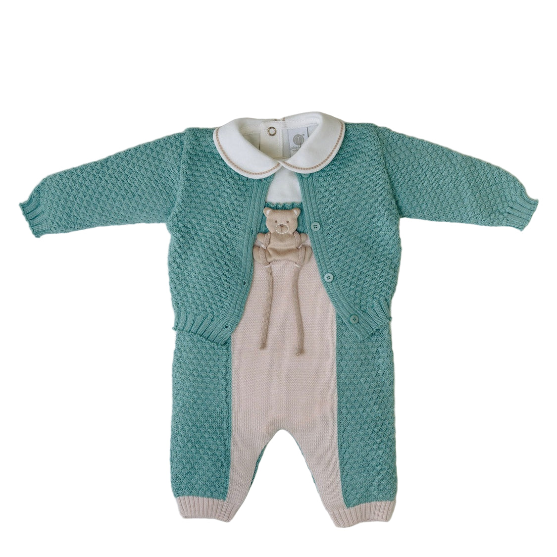 Completo nascita Mongolfiera Neonato VERDE IN5731/V -  NANU' BABY