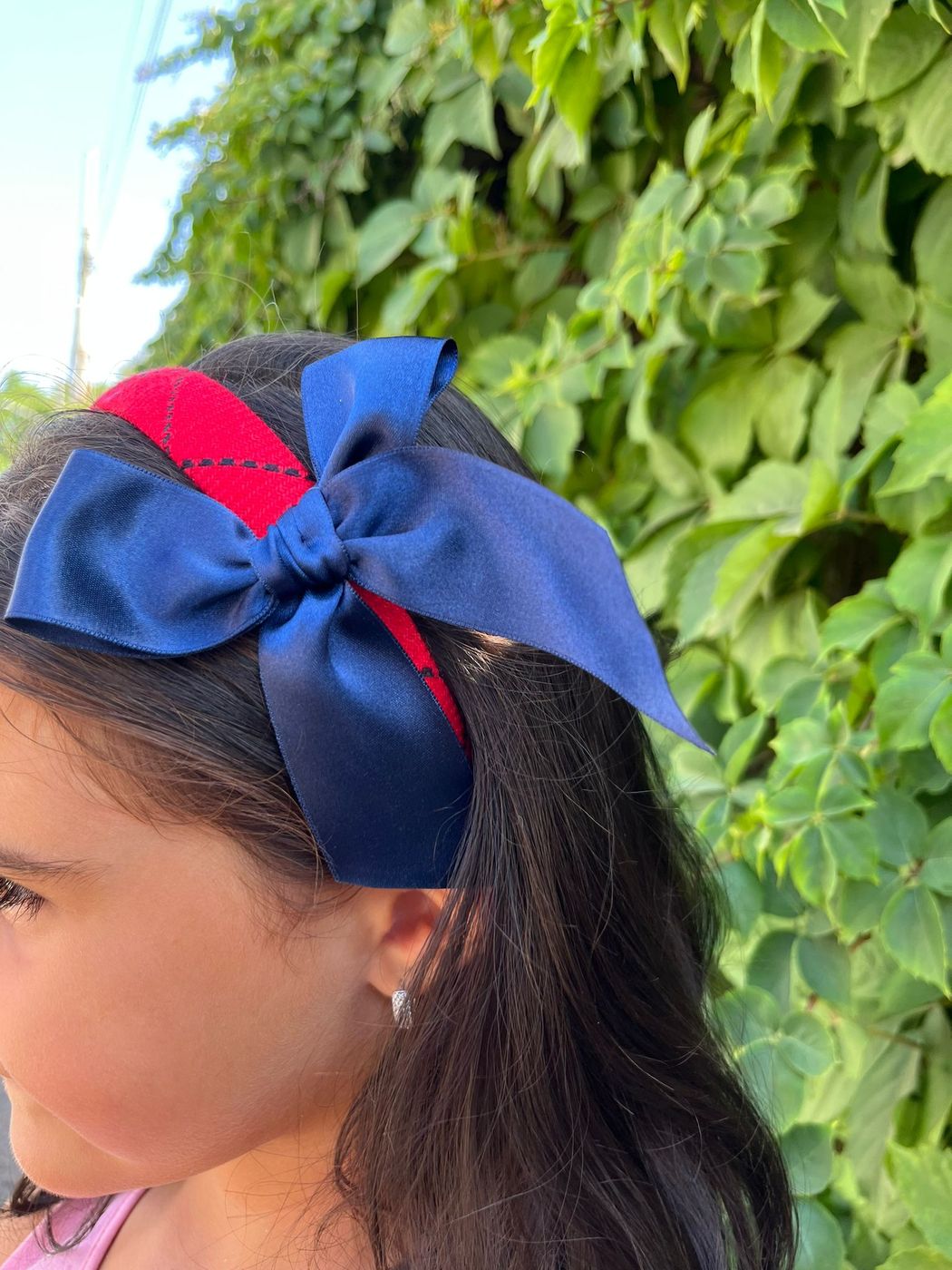 Cerchietto quadri ROSSO J6233