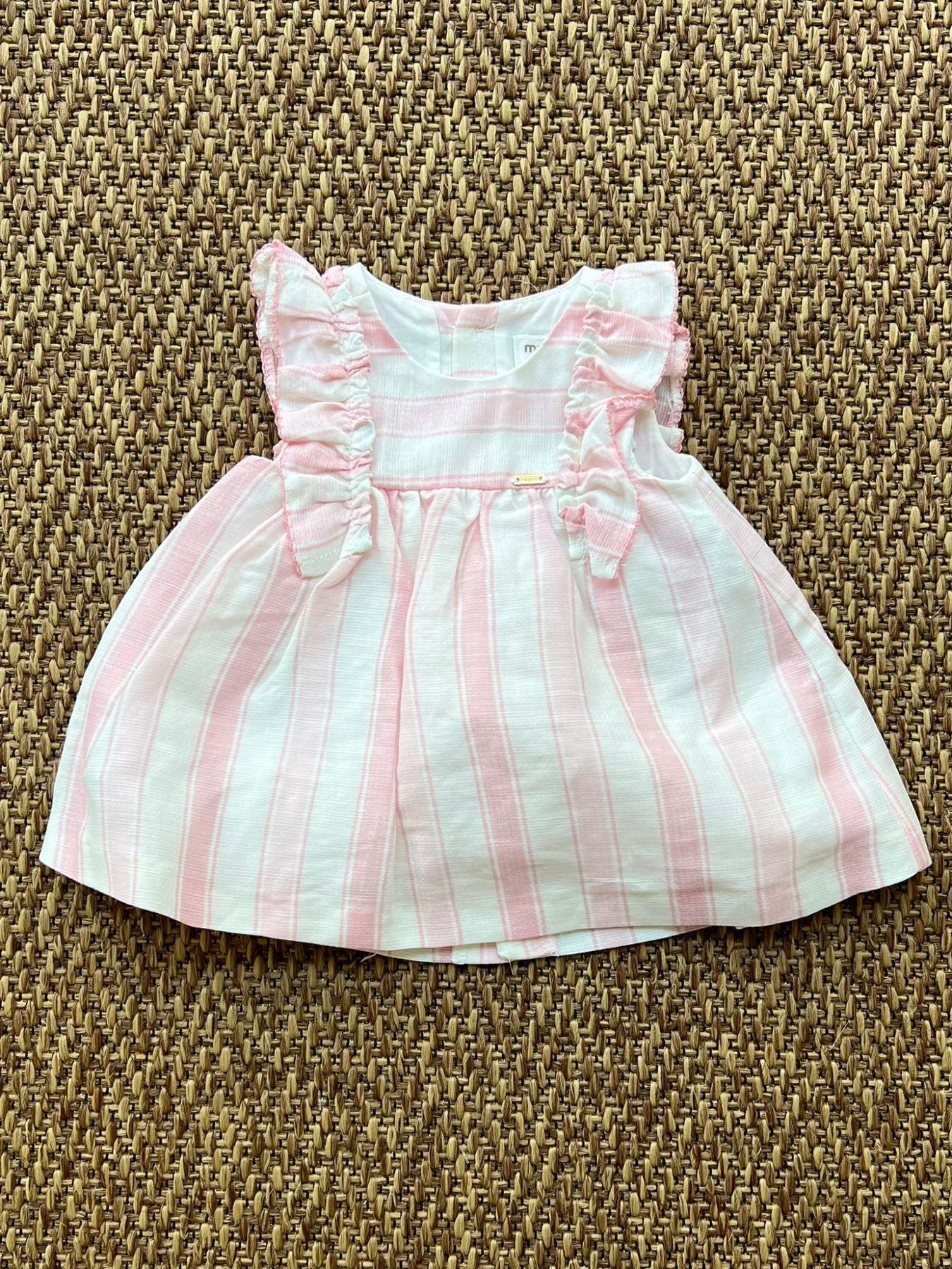 Abito righe lino Bimba ROSA 1829/R