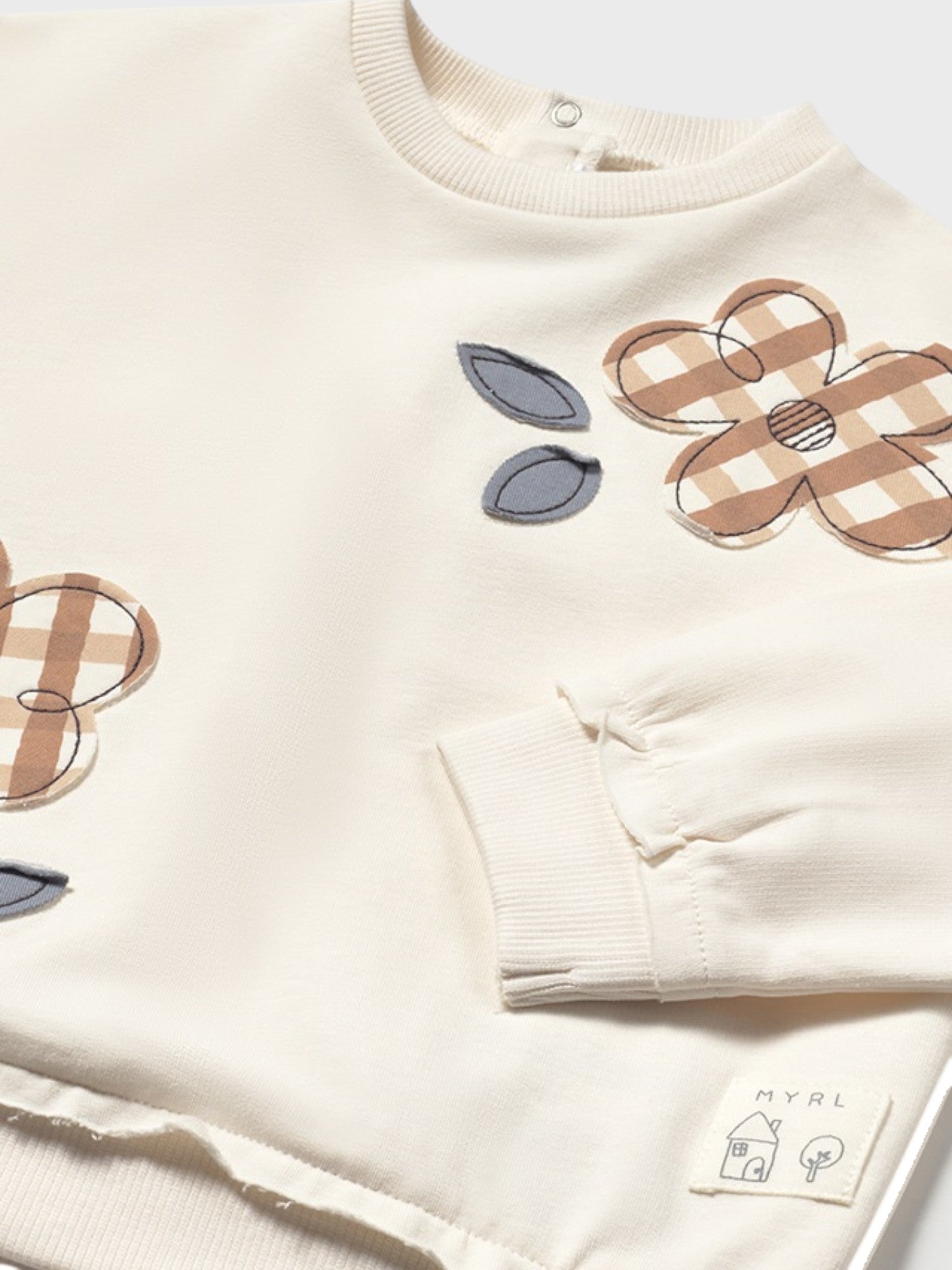 Pullover ricamato Bimba BIANCO 1459/96