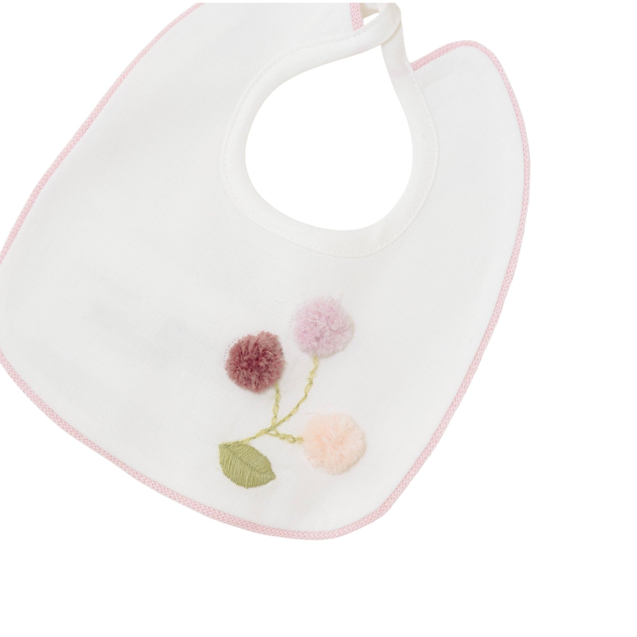 Set of Pink Chenille Baby Hat and Bib by SARTORIA DEI PICCOLI (code LR1107)