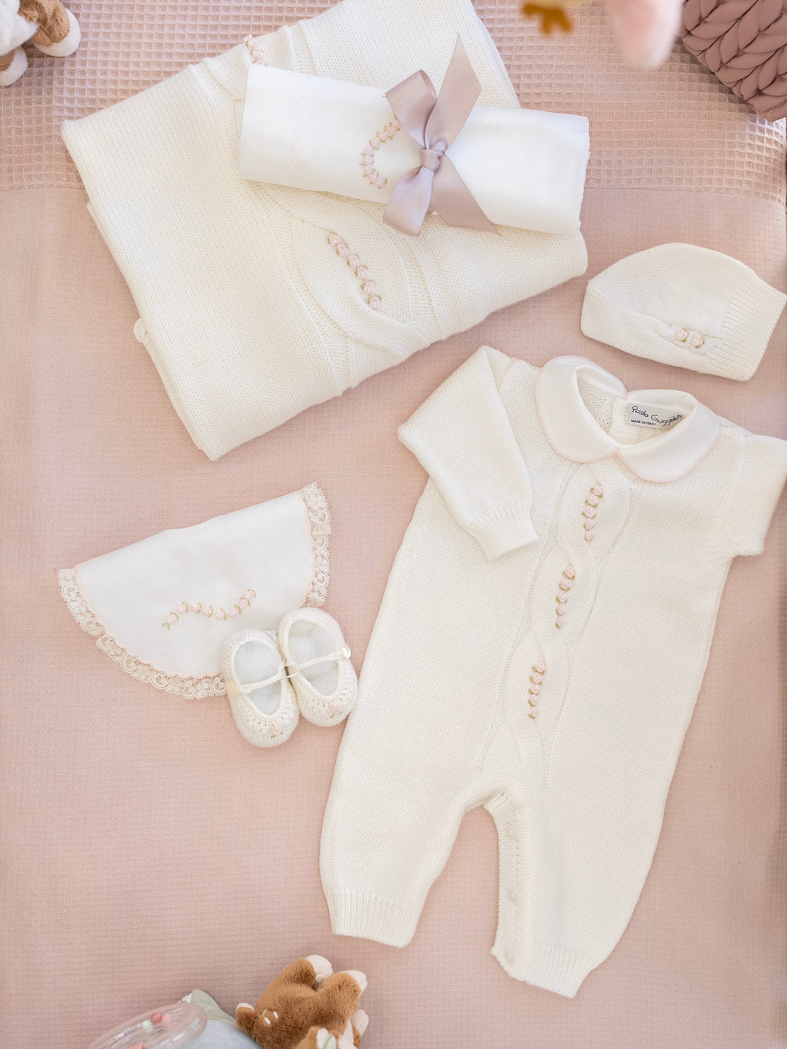 Cuffia Neonata Rosa OLLY/CU-R - NANU' BABY