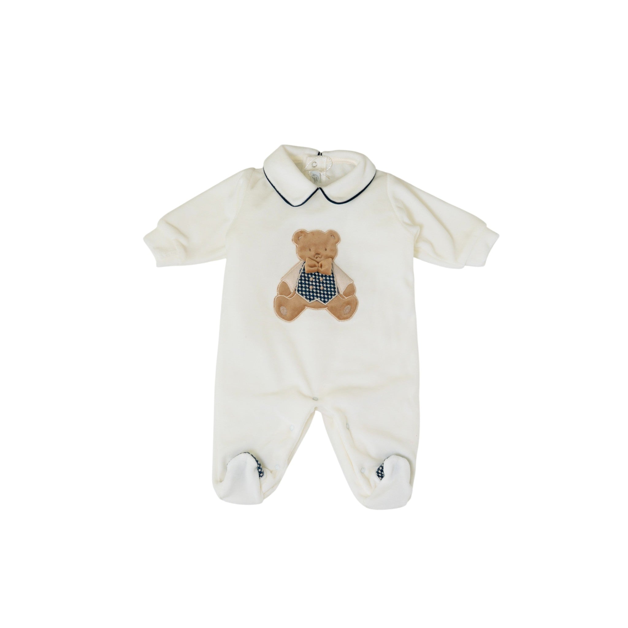 Baby Romper, Cream Chenille, SARTORIA DEI PICCOLI (code LT1111)