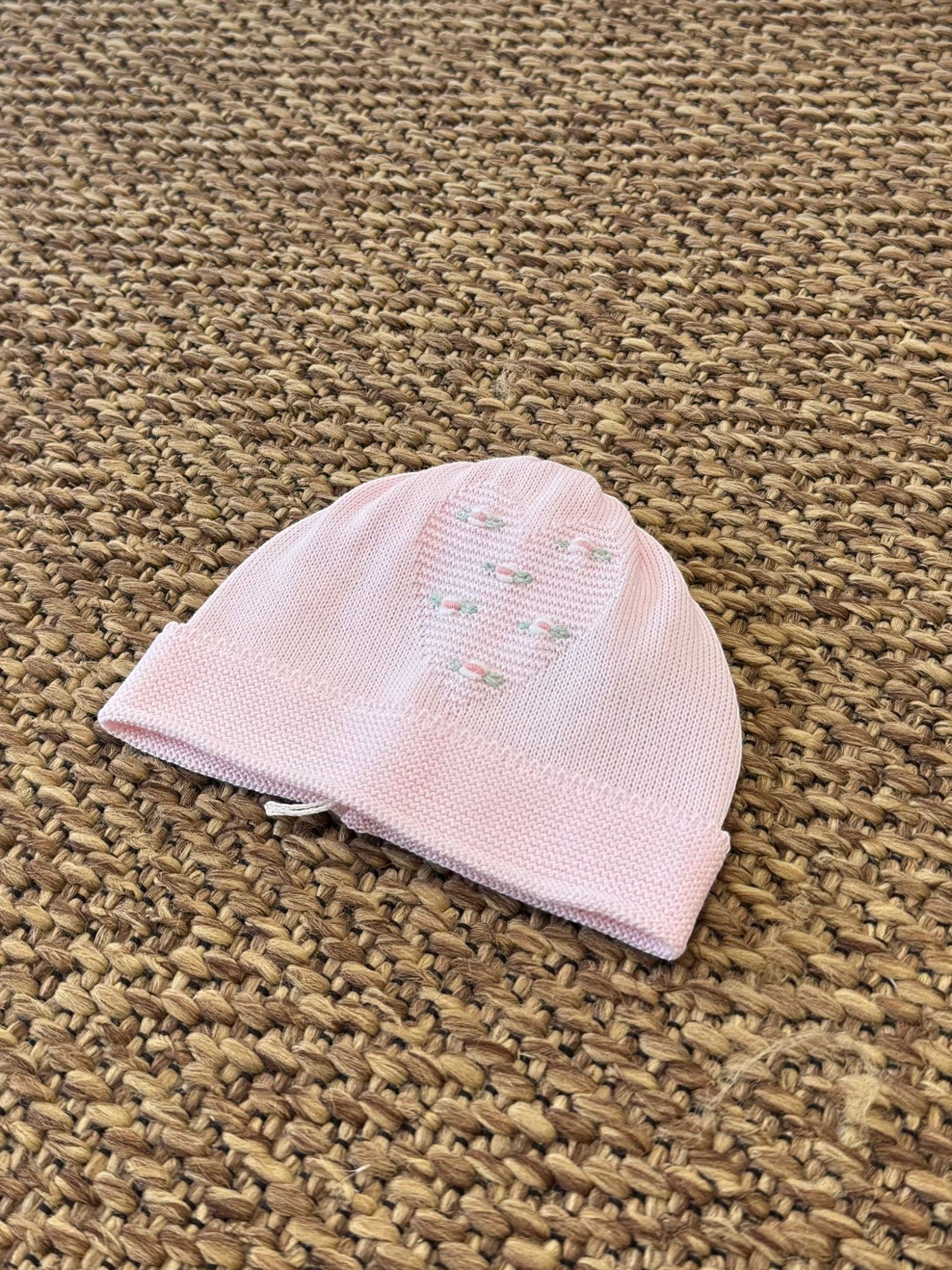 Cuffia Neonata ROSA CUORI/670-R