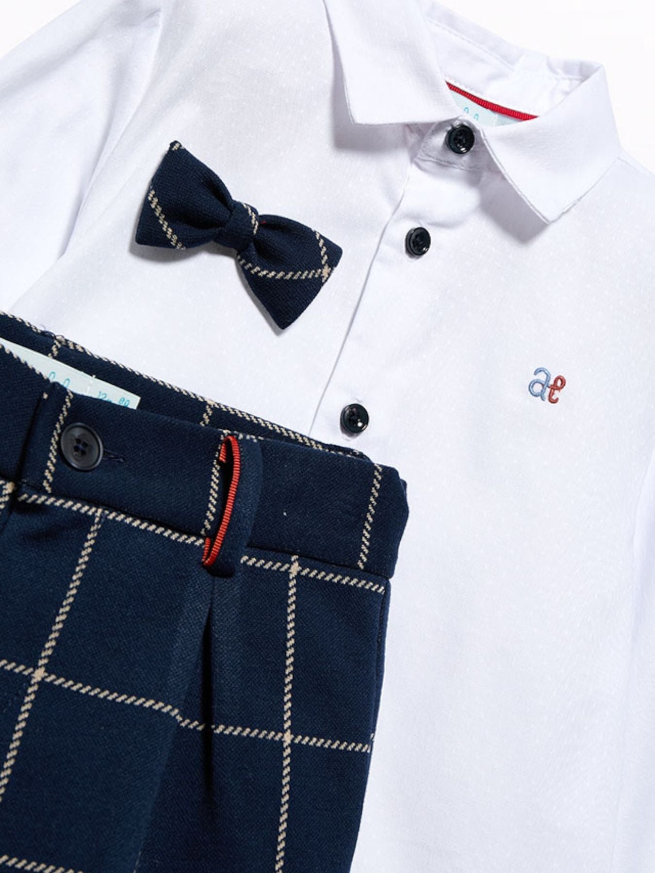 Compl. pantalone quadro punto Bimbo Blu 5704/B