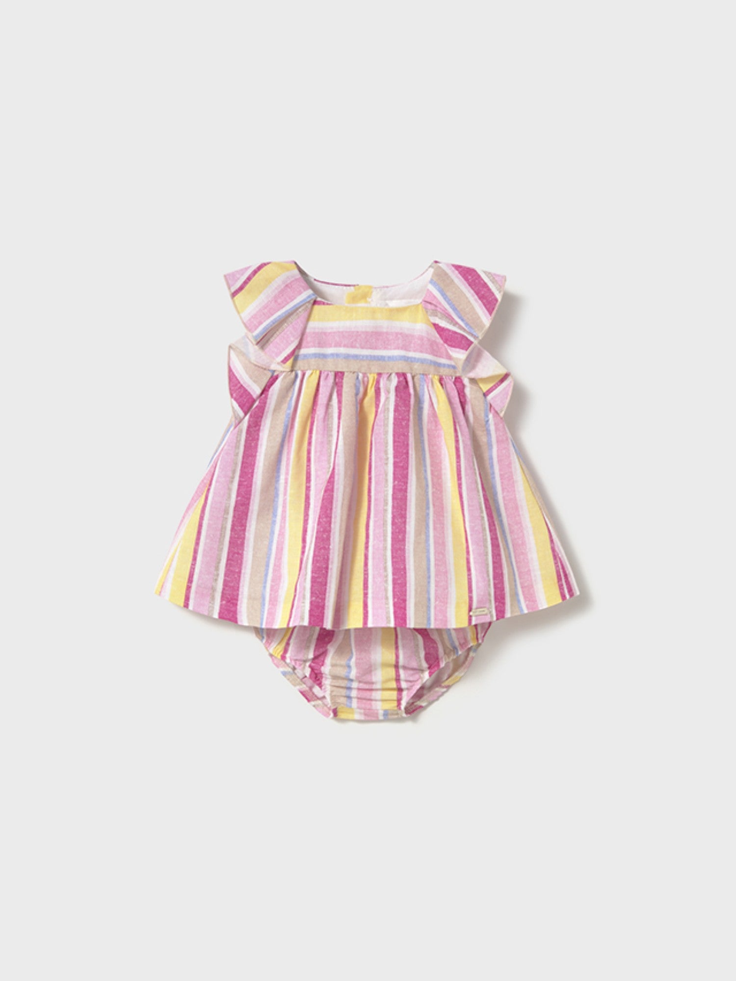 Abito righe lino Bimba ROSA 1855 /R