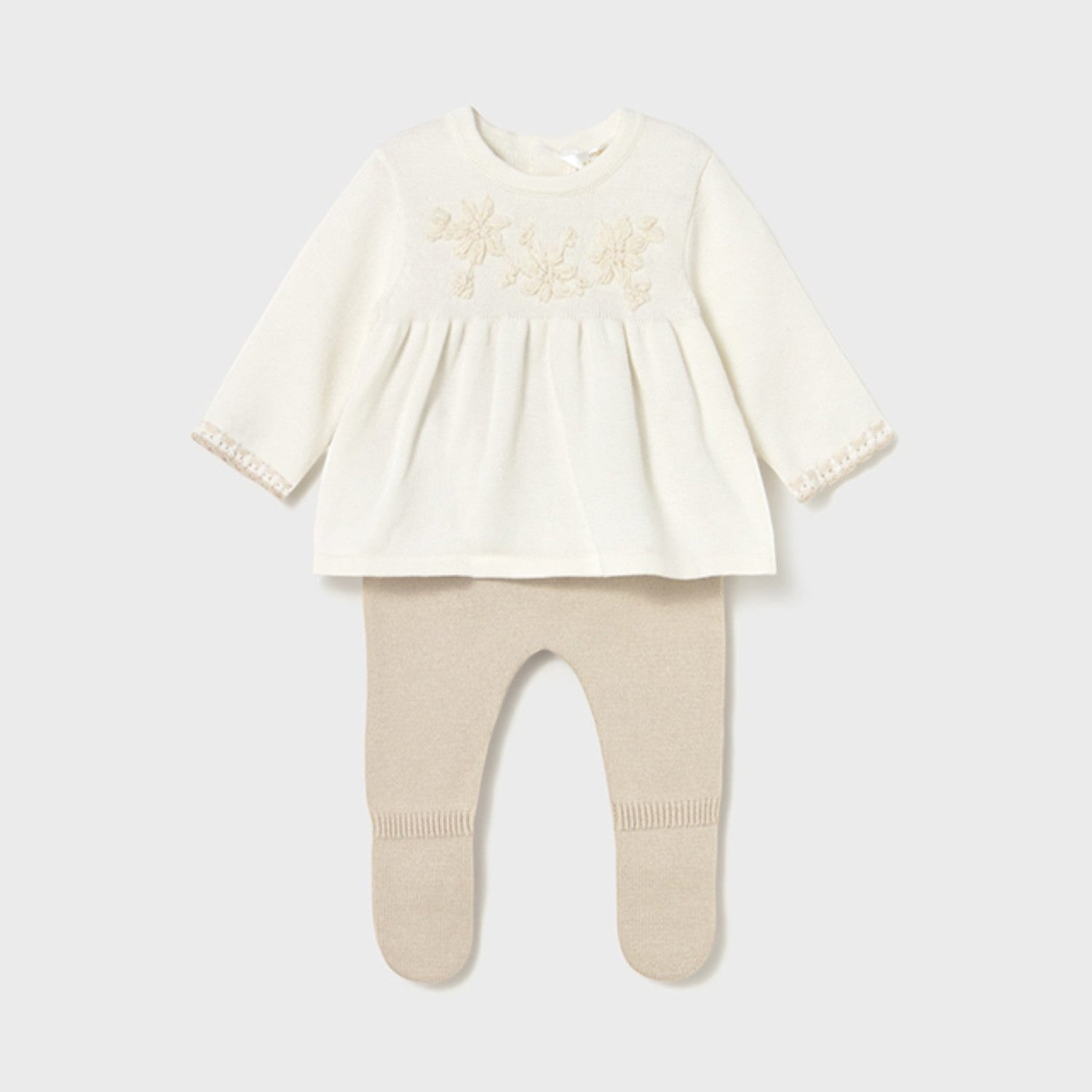 Baby girl's newborn outfit, beige, 2553/93