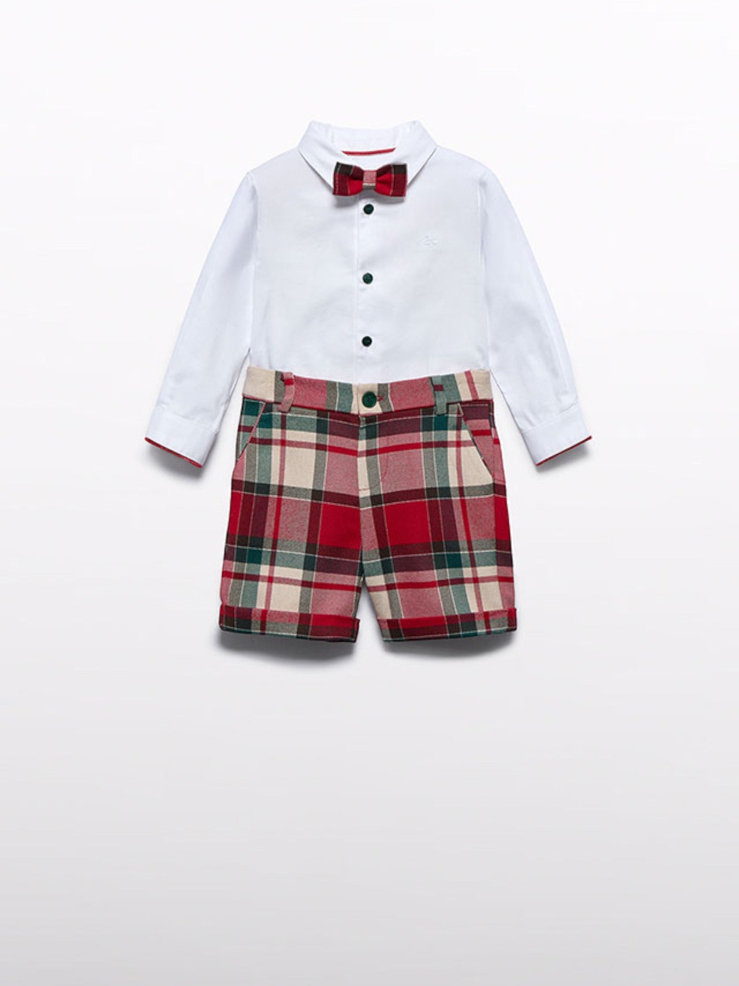 Completo di bermuda scozzese Bimbo Rosso 5706/2 - NANU' BABY