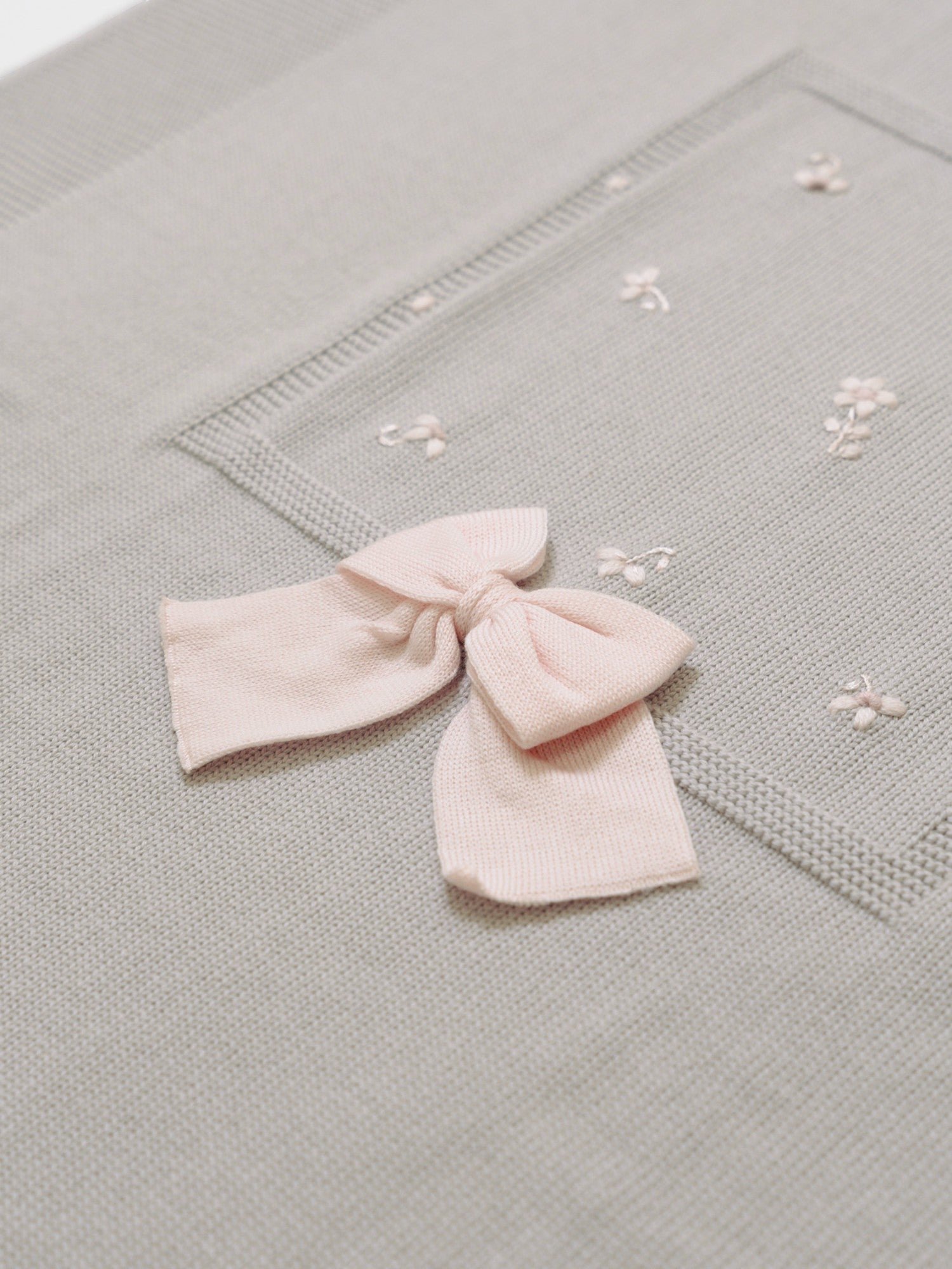 Coperta Fiori ricamati Neonata AVORIO FIORI 132/S - NANU' BABY