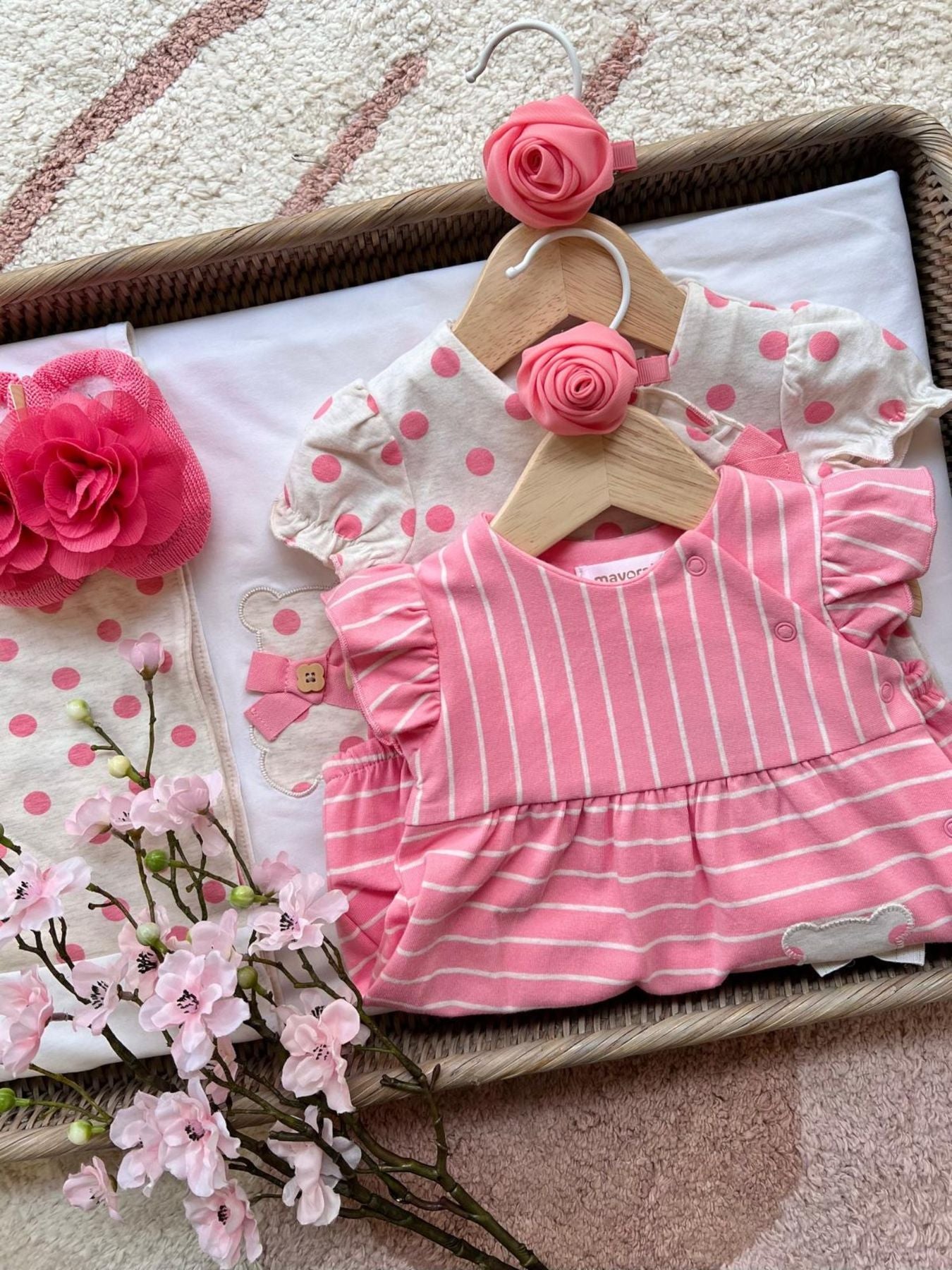 Set 2 pagliaccetti corti Bimba ROSA 1712/R