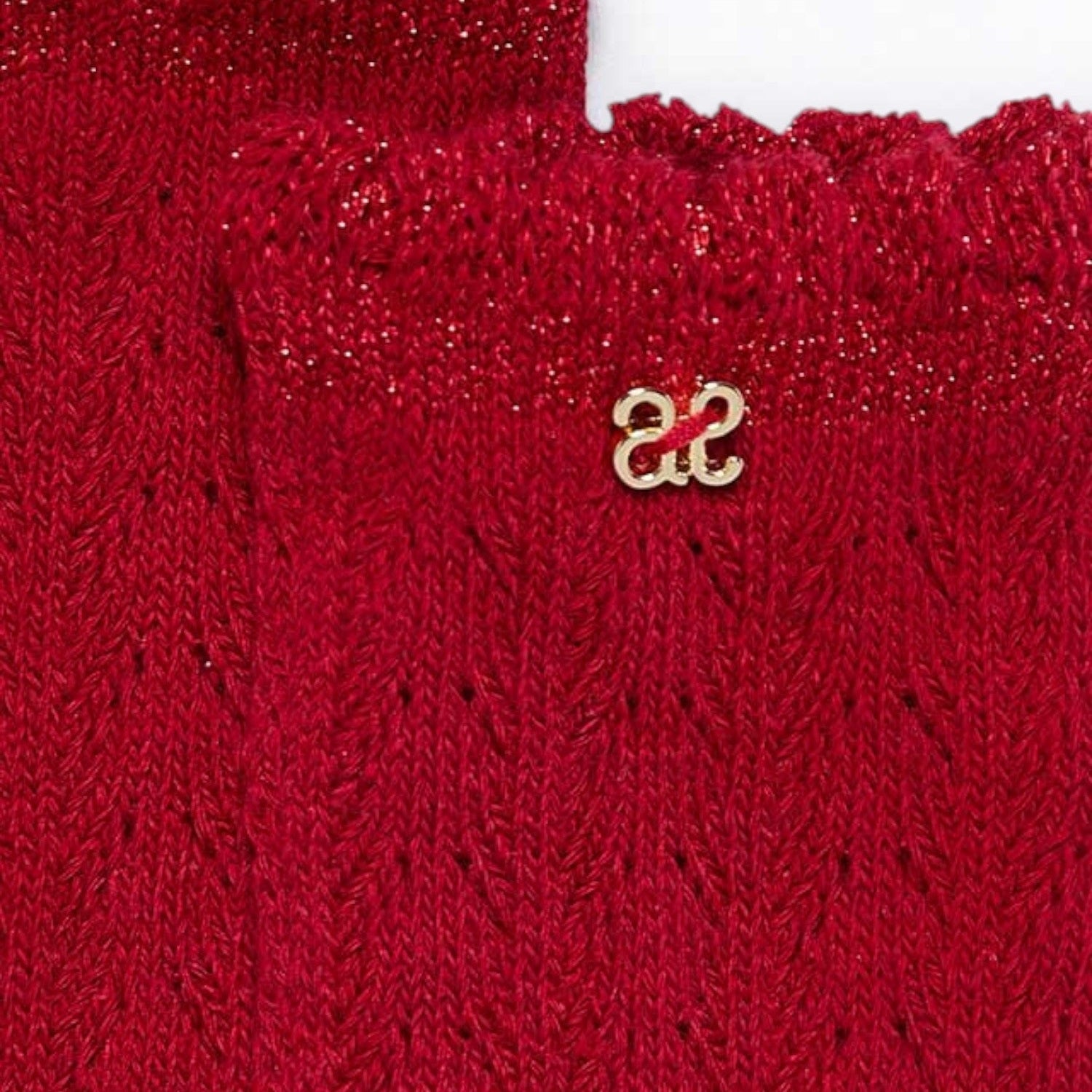 Calza traforata  Rosso 5953/41 -  NANU' BABY