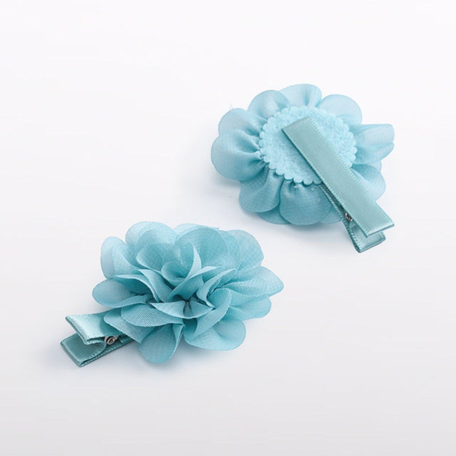 Set 2 fermagli fiori chiffon Bimba Verde 5967/30 -  NANU' BABY