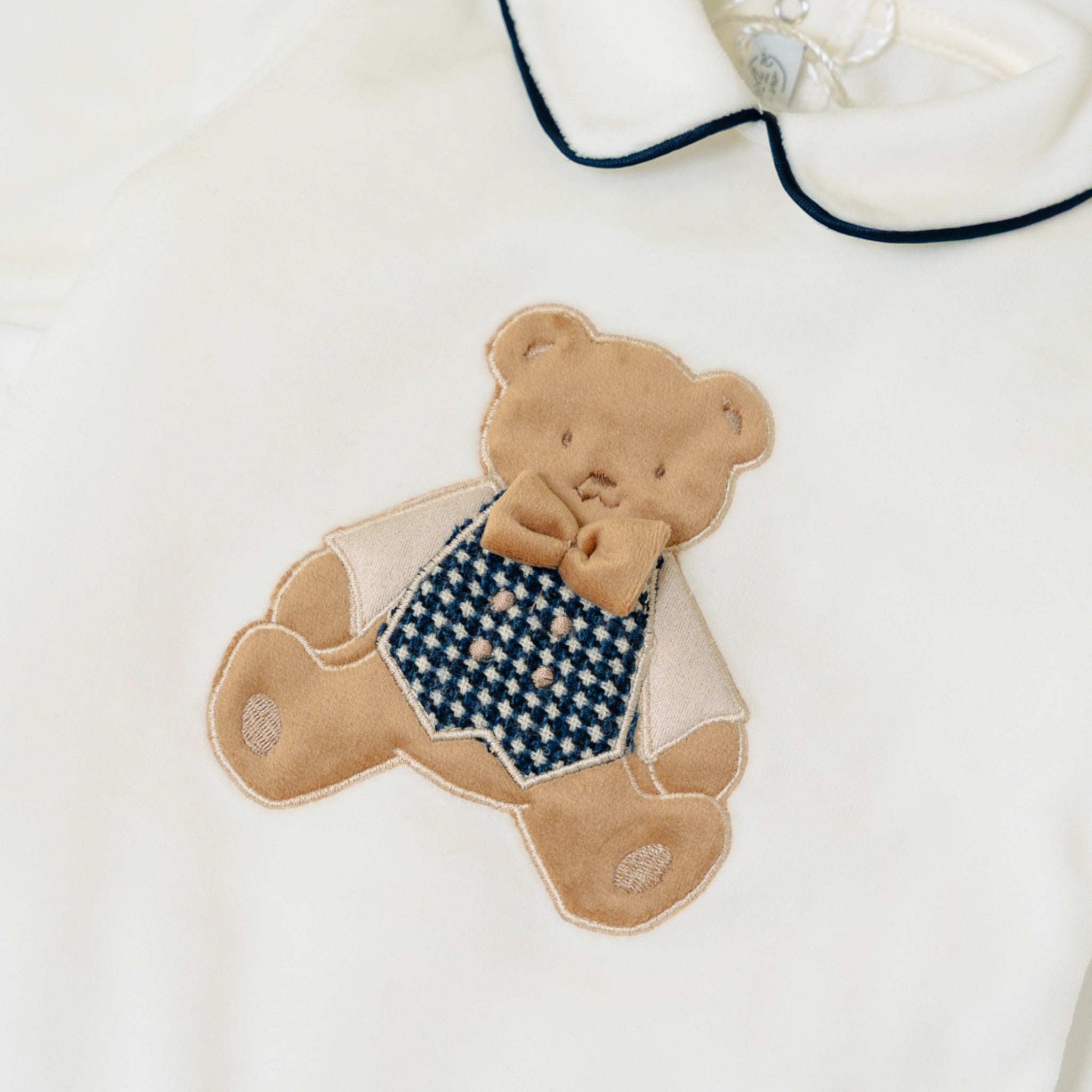 Baby Romper, Cream Chenille, SARTORIA DEI PICCOLI (code LT1111)