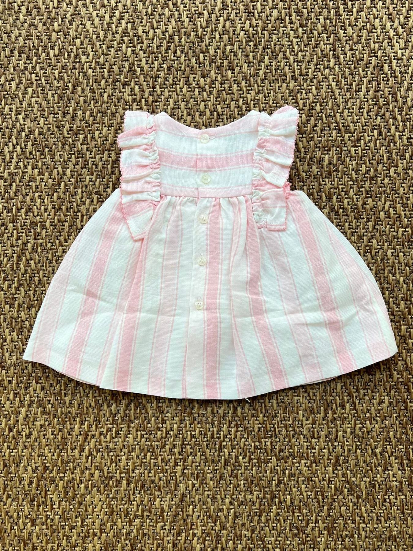 Abito righe lino Bimba ROSA 1829/R