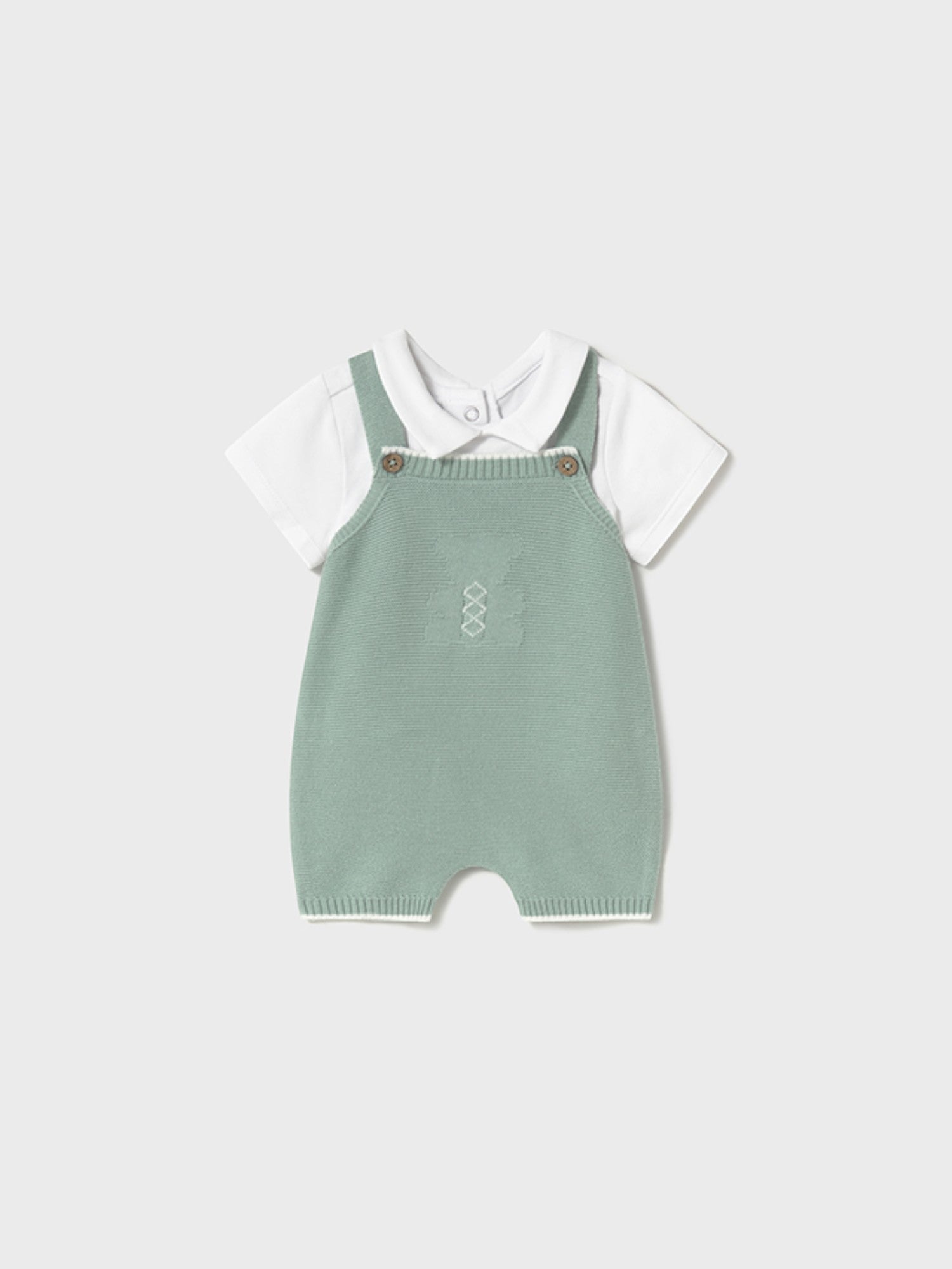 Completo salopette tricot Bimbo VERDE 1607 /V