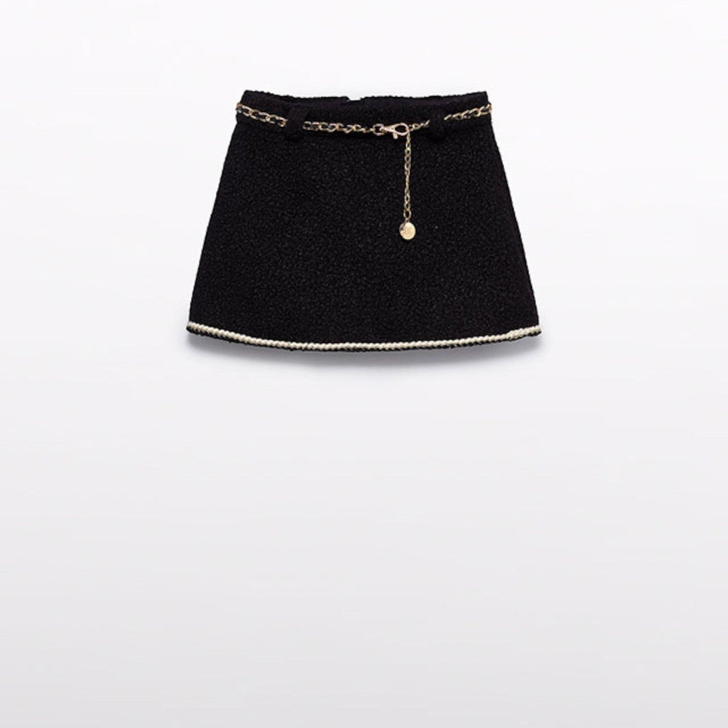 Gonna teddy con cintura Bimba Nero 5517/8 -  NANU' BABY