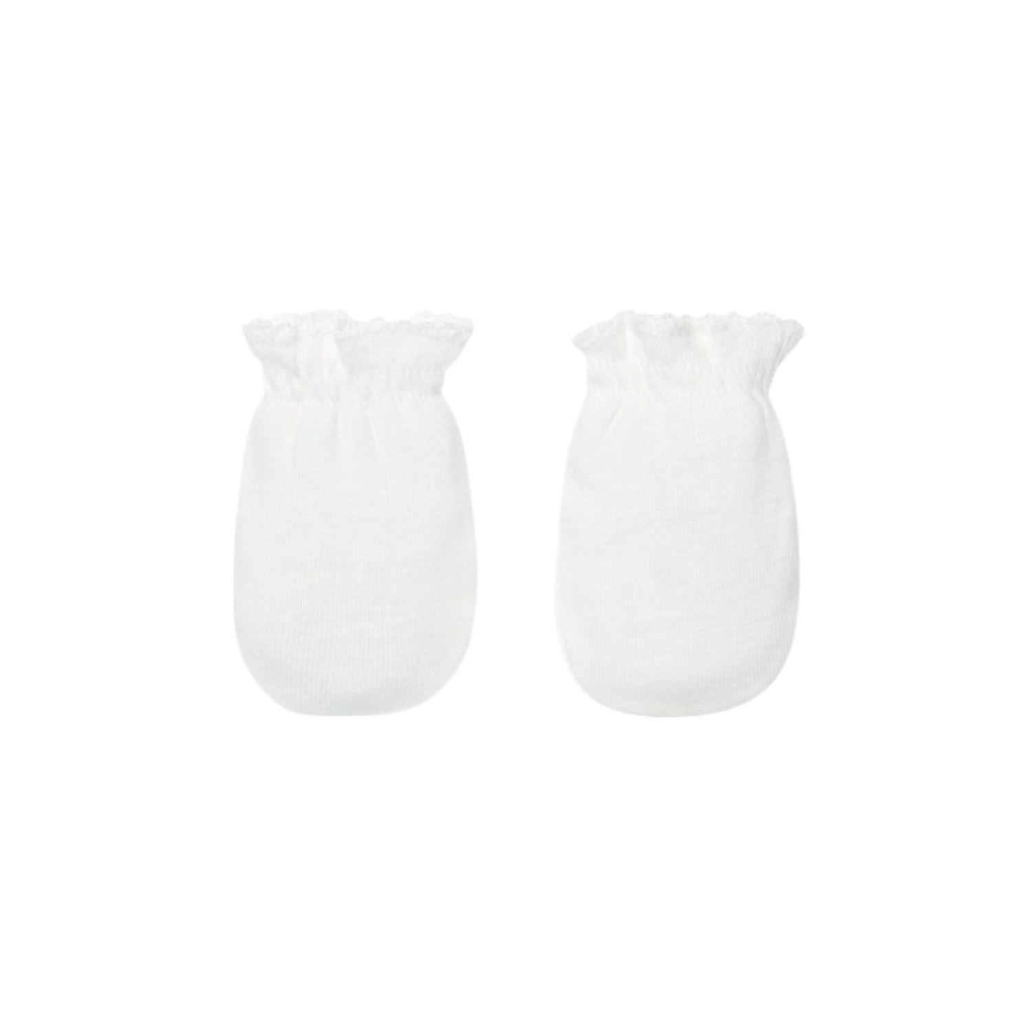 Manopoline in cotone Neonato Bianco 8800 -  NANU' BABY