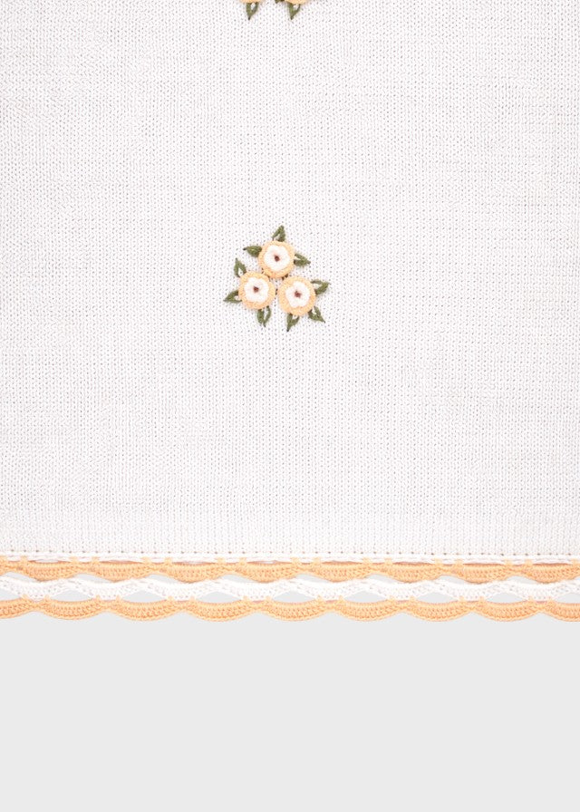 Coperta Volant Fiorellini Avorio PROVENZA/CO