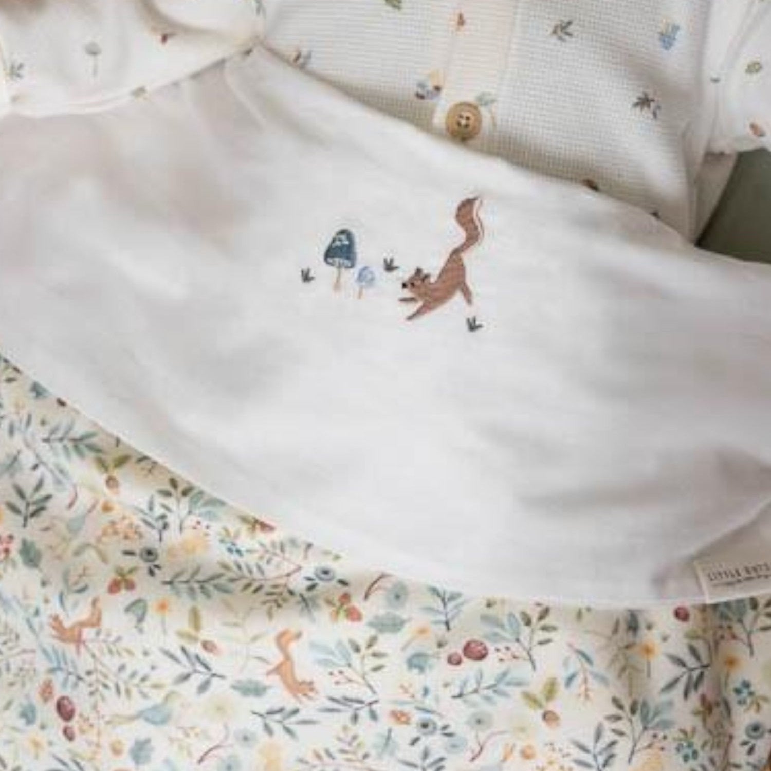 Lenzuolo lettino Funghi Ricamati - Amici della foresta Neonato BIANCO TE10214030 -  NANU' BABY