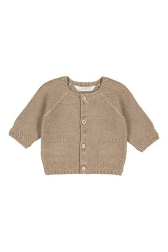 Cardigan basic in caldo cotone Bimbo GRIGIO 2301-G - NANU' BABY