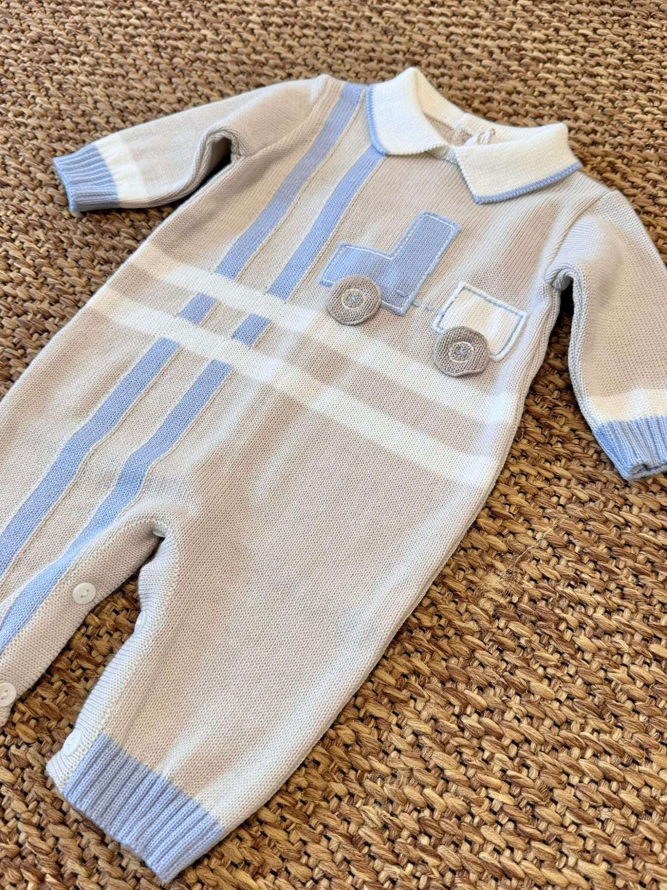 Baby's Little Train Onesie SKY