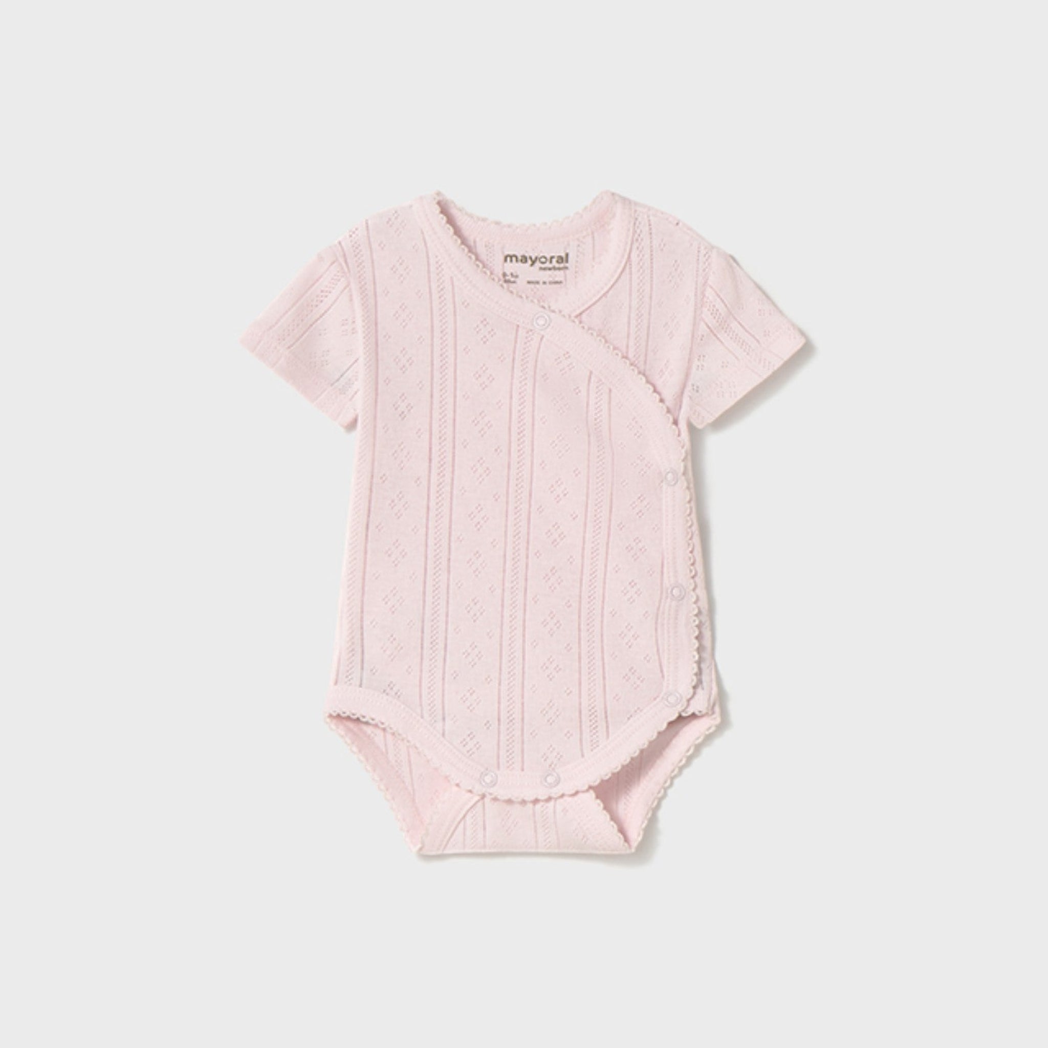 Body manica corta traforato Neonata ROSA 1746 /R -  NANU' BABY
