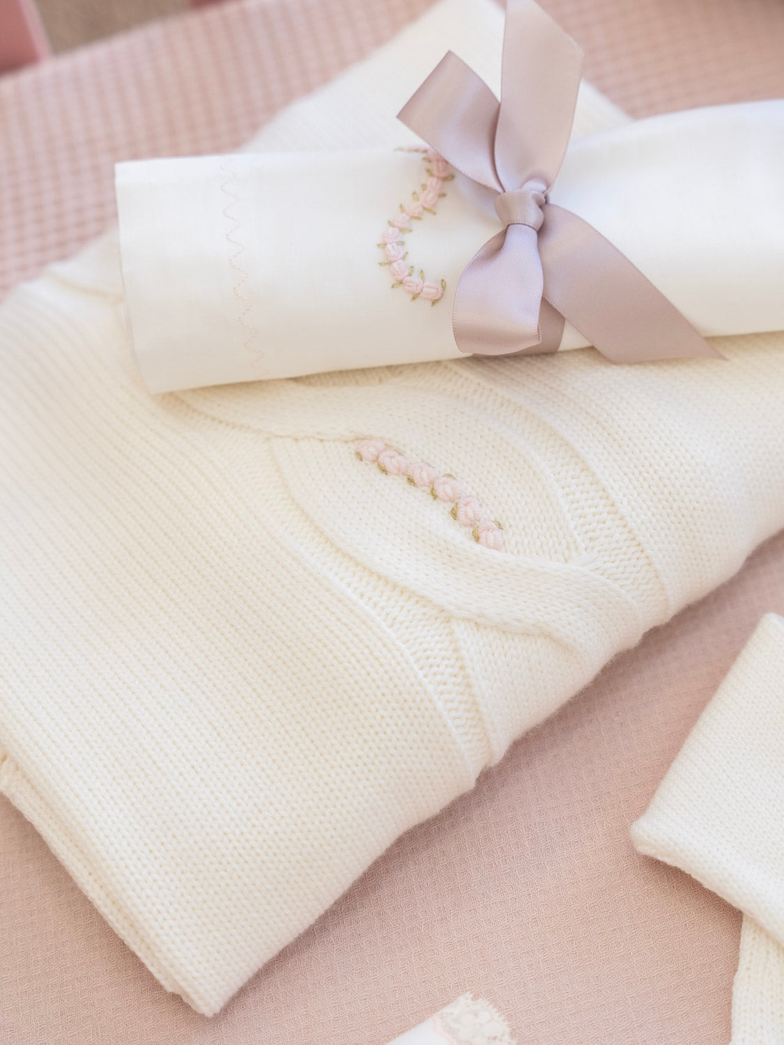 Lenzuolino Neonata Rosa OLLY/LN-R - NANU' BABY
