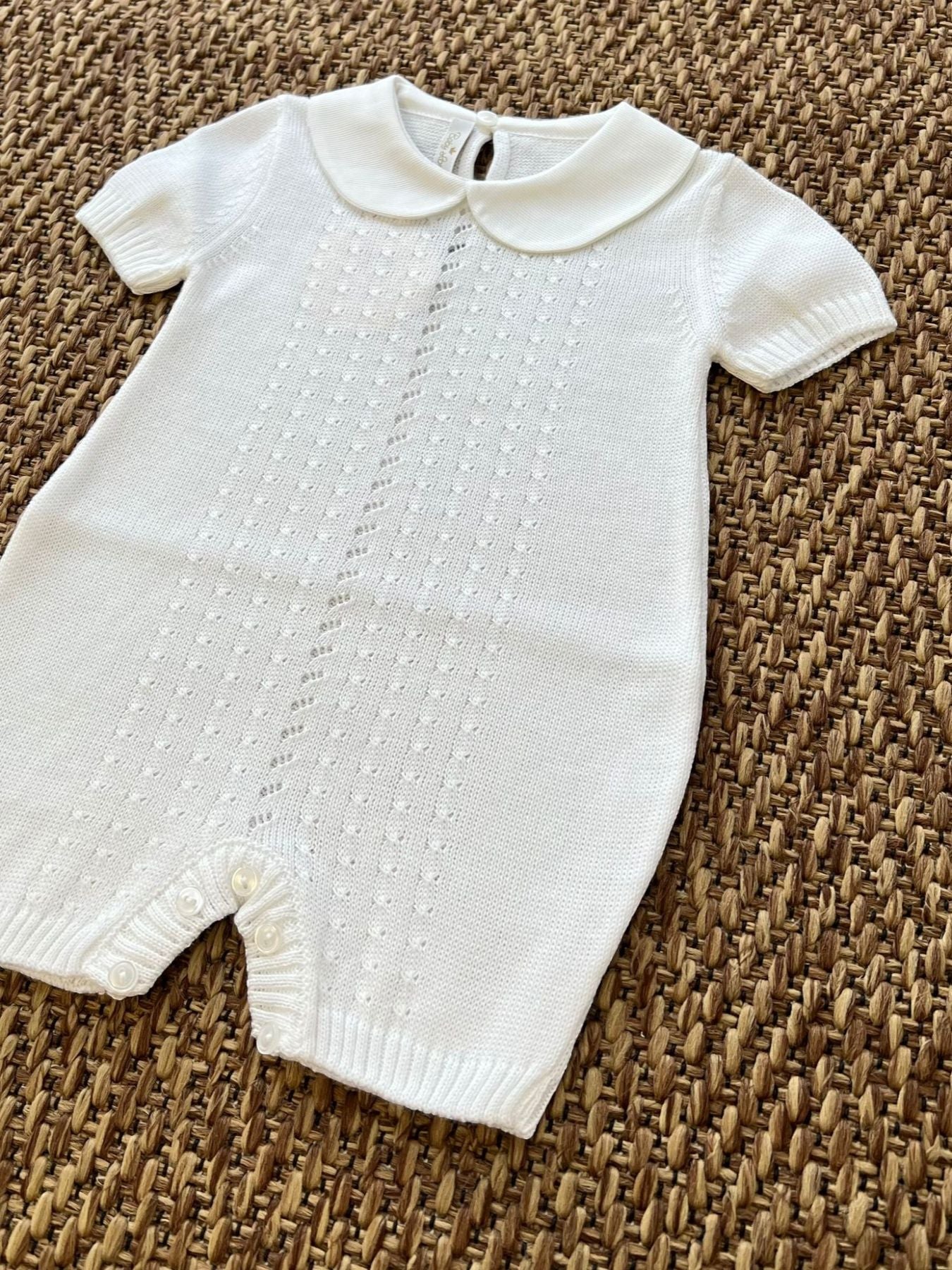 Tutina corta Trecce Bimbo BIANCO TRECCE 351