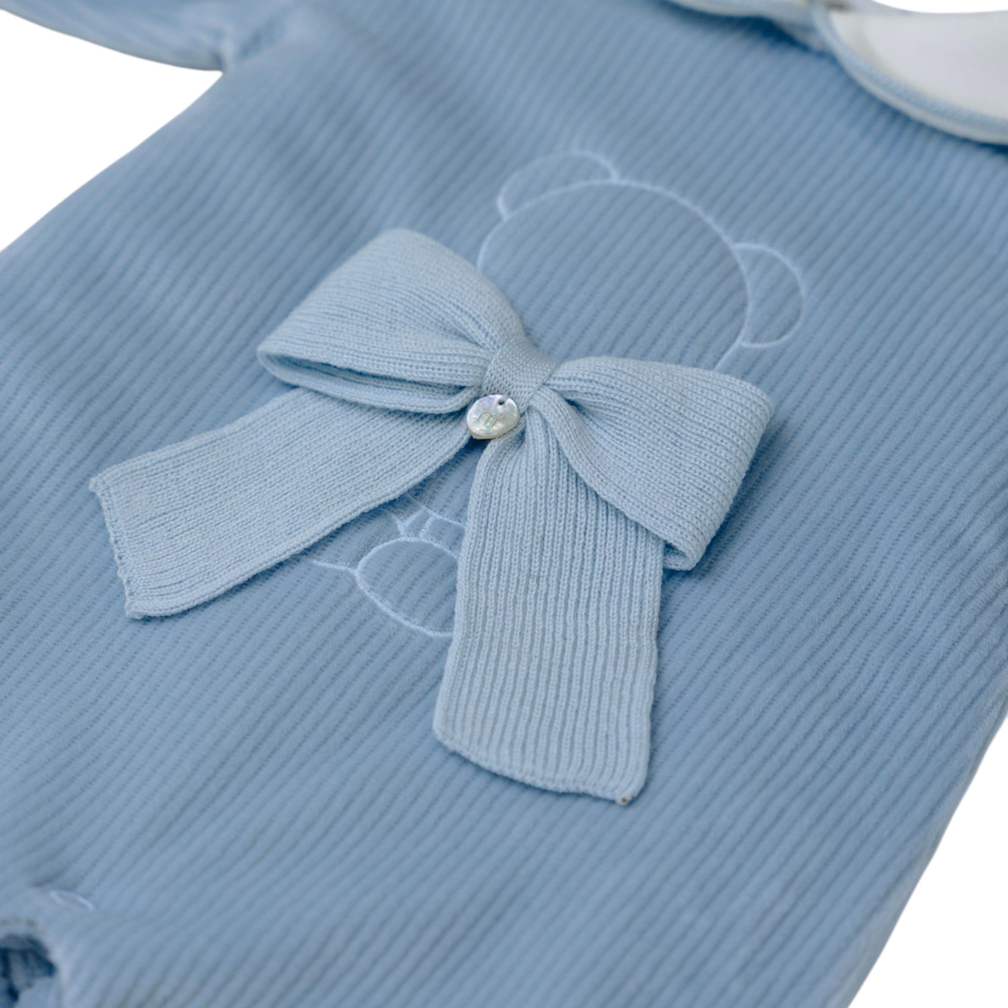 100% Chenille Baby Romper, Sky Blue IN5914/C