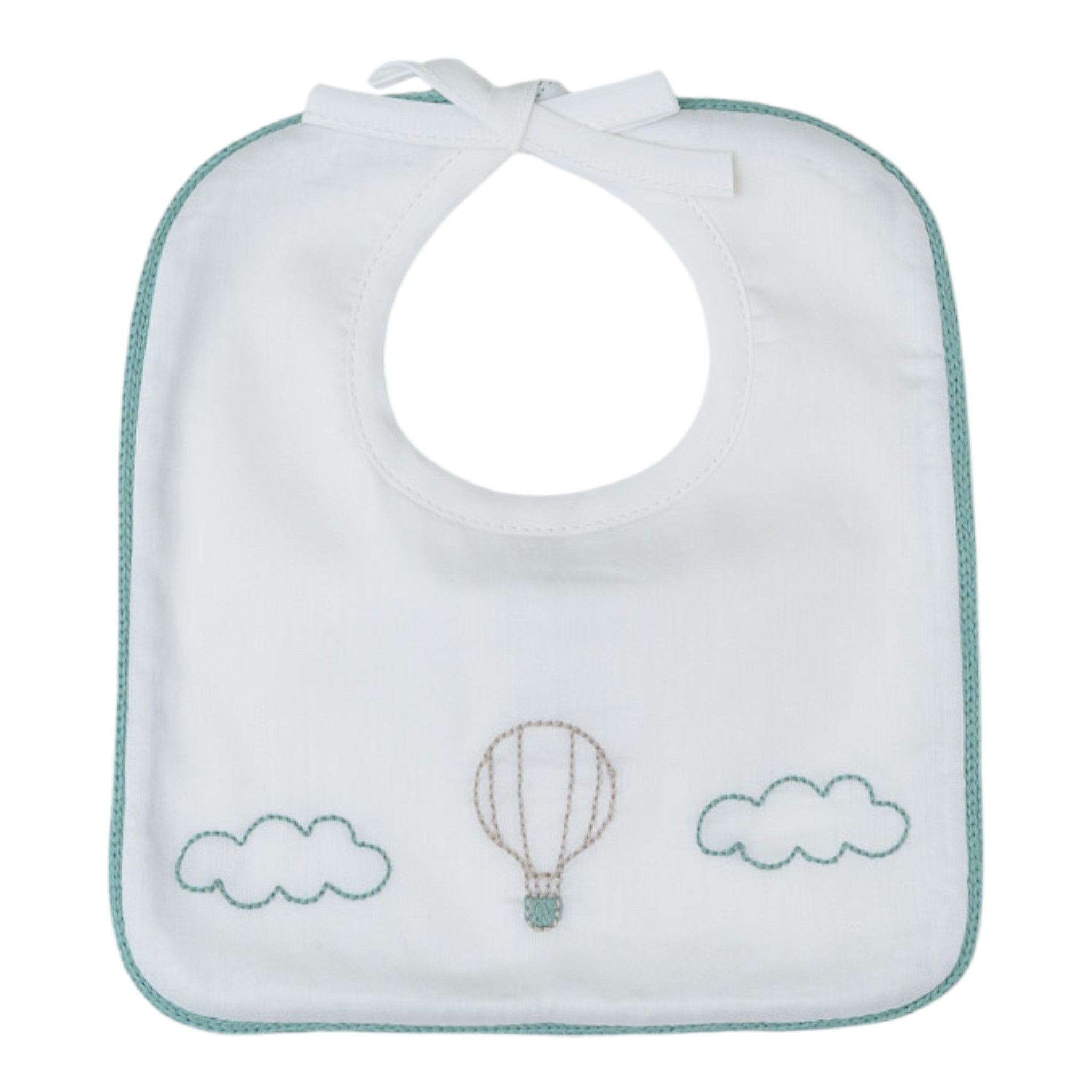Baby Bib, 100% Cotton, Vanilla, Hot Air Balloon IN57BAV/V