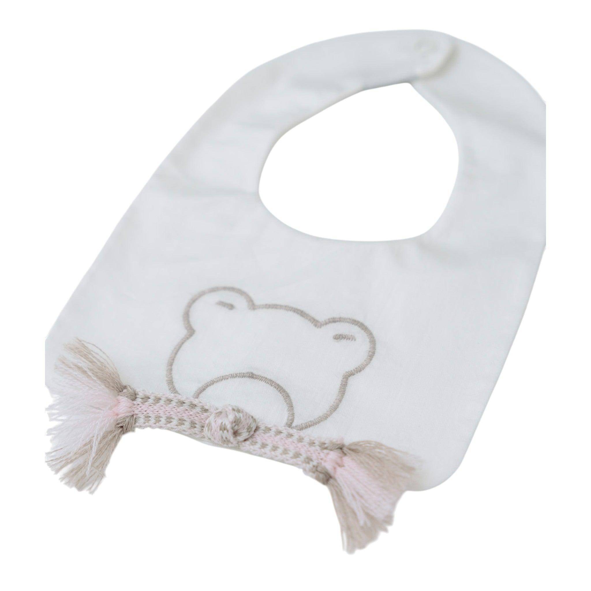Baby Girl Bib, Little Bear, Vanilla IN53BAV/R