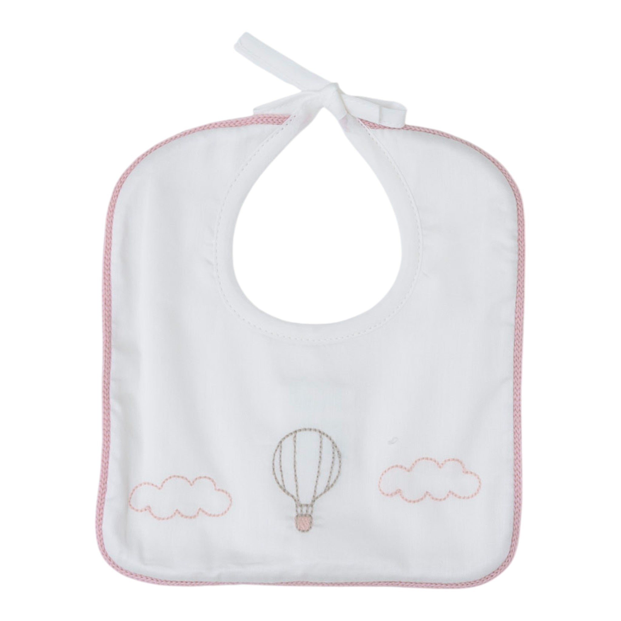 100% Cotton Baby Bib, Vanilla, Hot Air Balloon IN57BAV/R